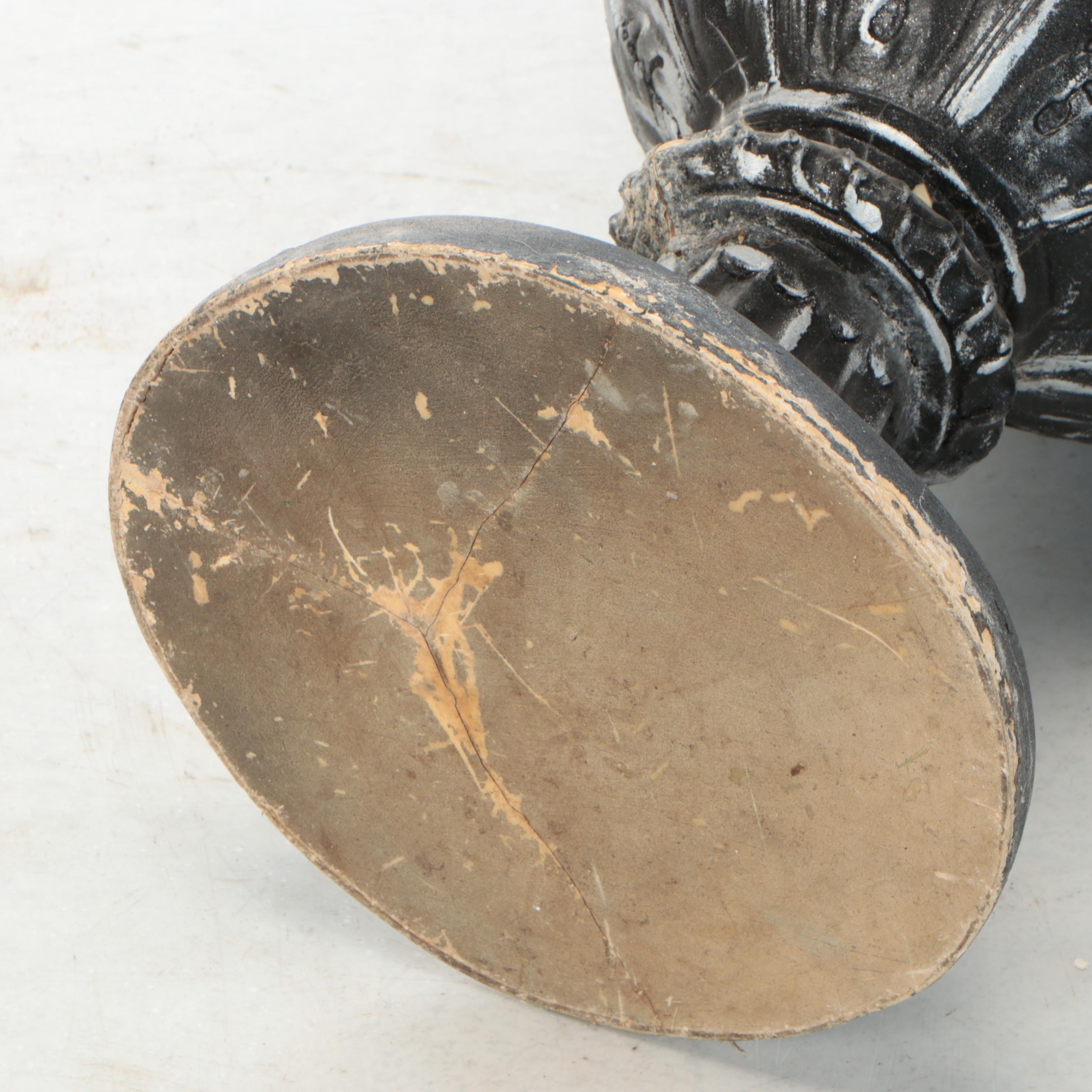 Bacchus Theme Black Enameled Floor Planter