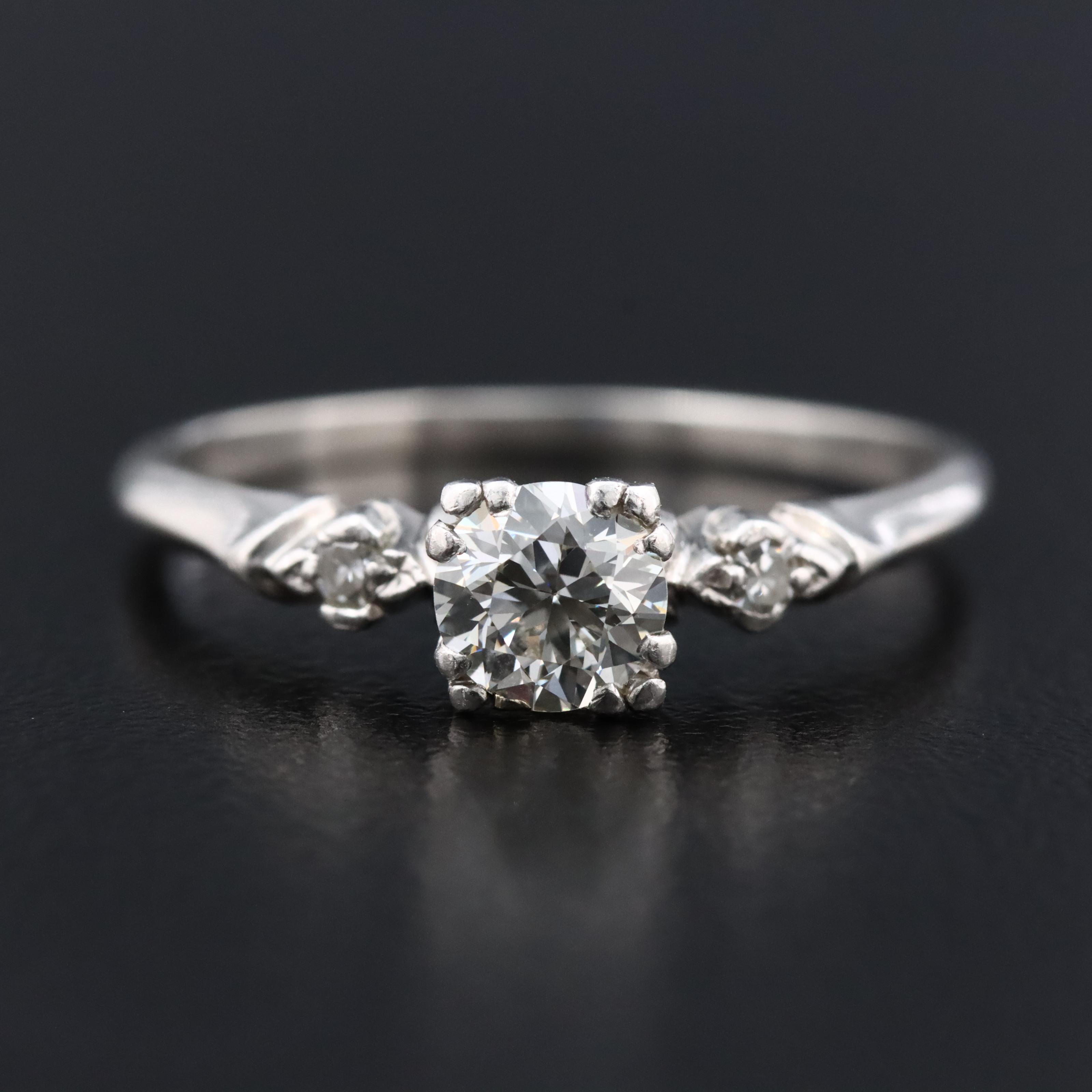 Platinum 0.60 CTW Diamond Ring