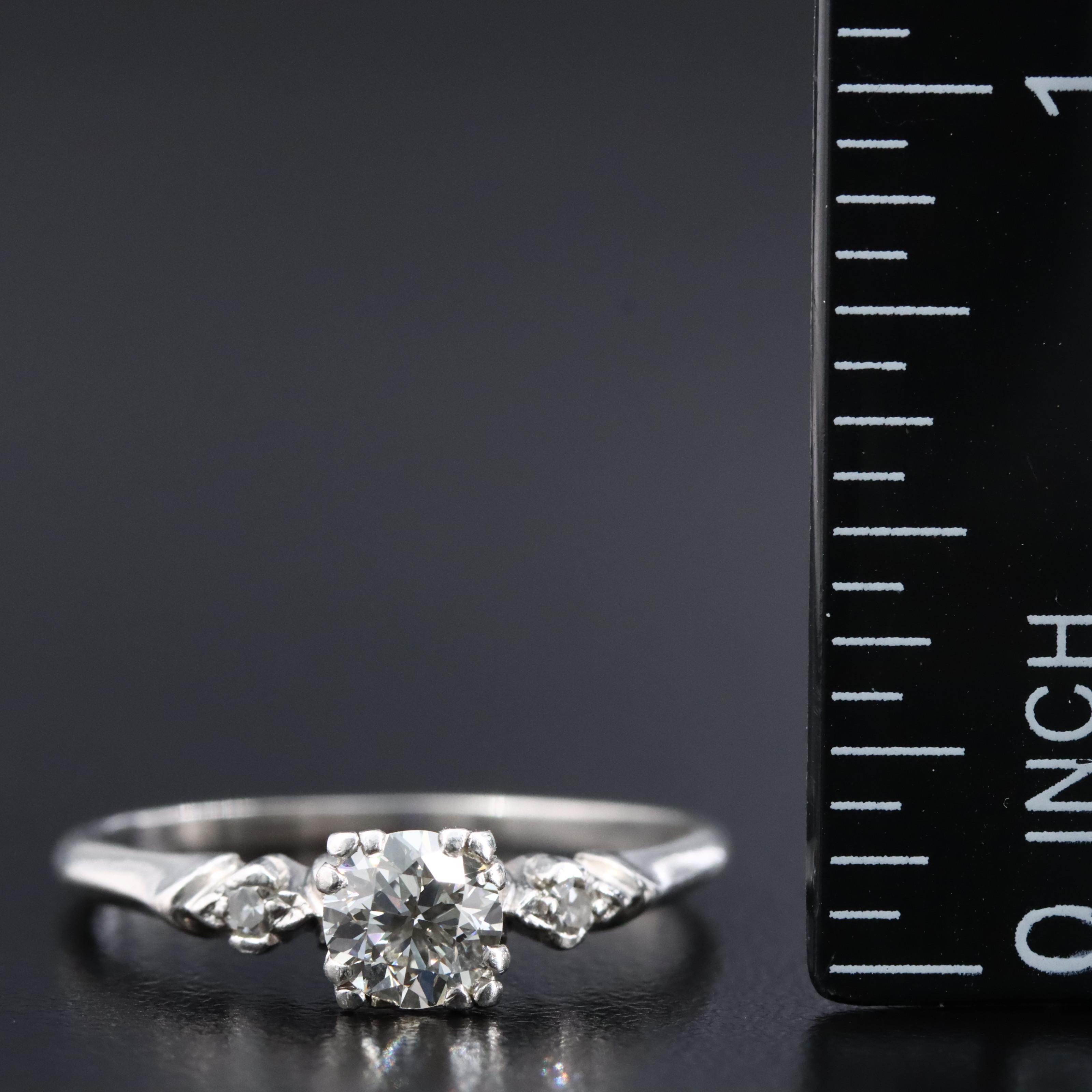 Platinum 0.60 CTW Diamond Ring