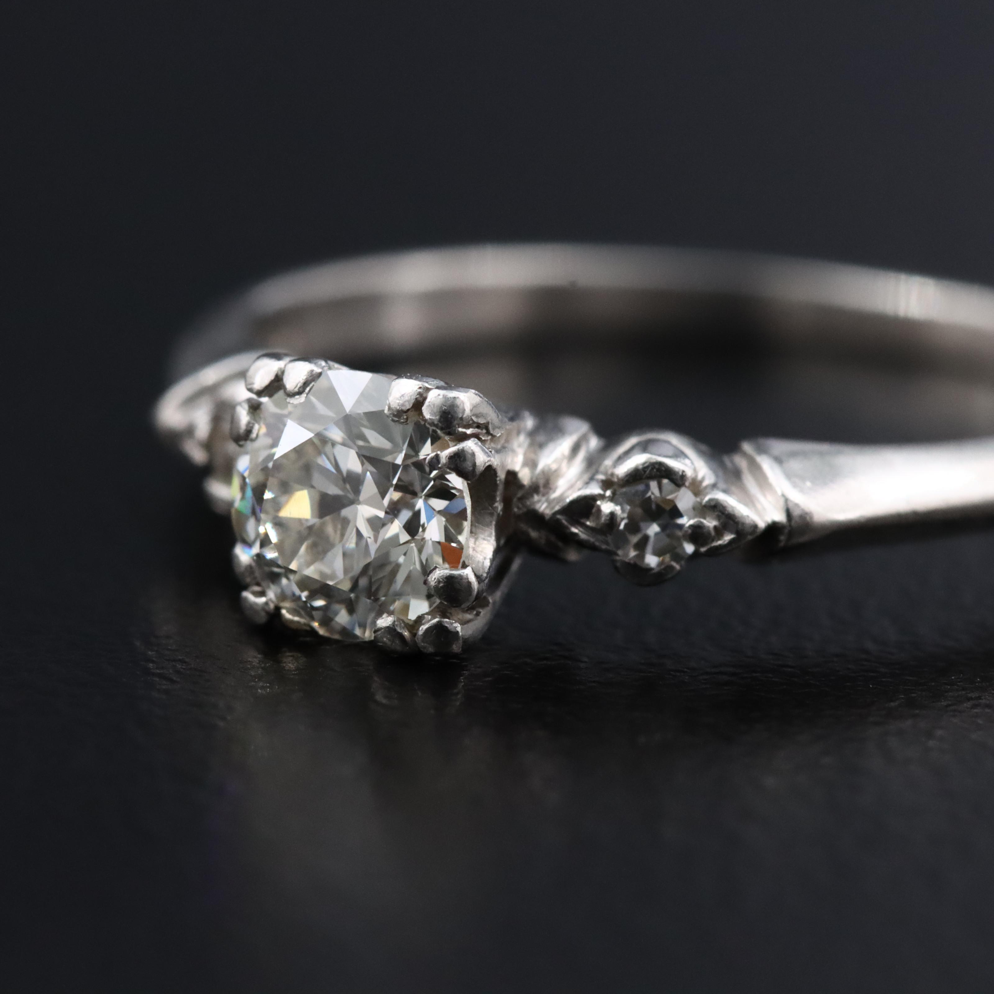 Platinum 0.60 CTW Diamond Ring