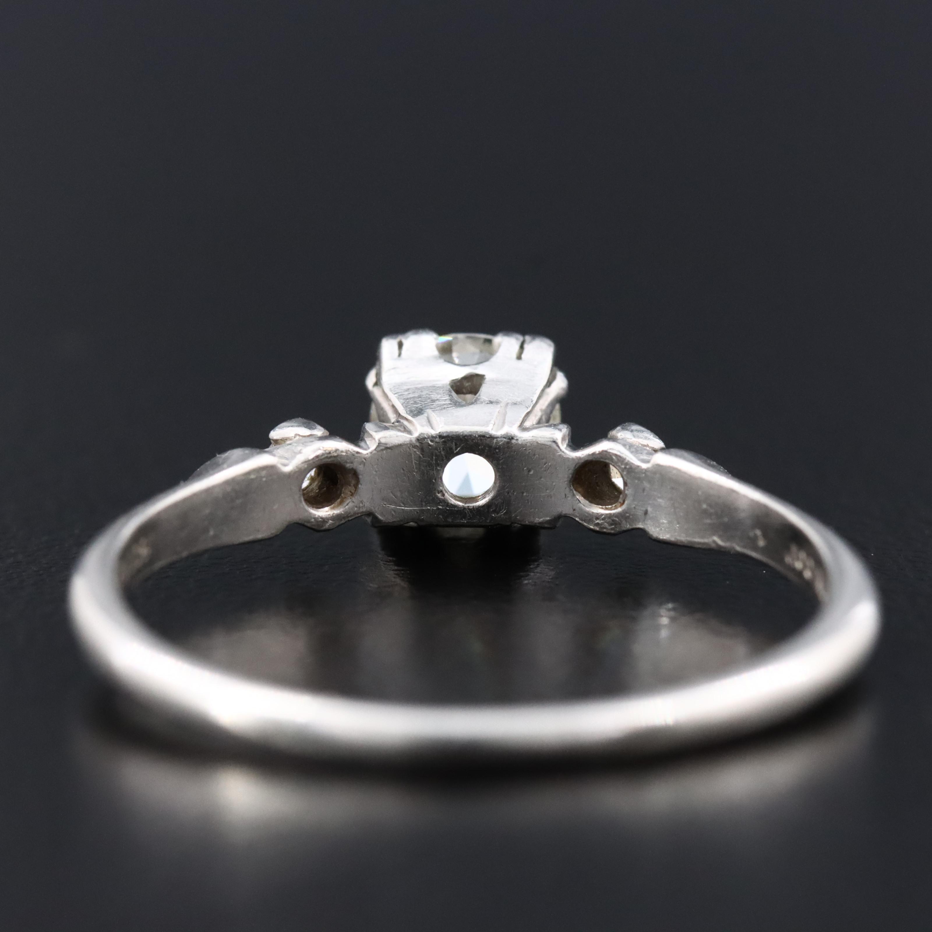 Platinum 0.60 CTW Diamond Ring