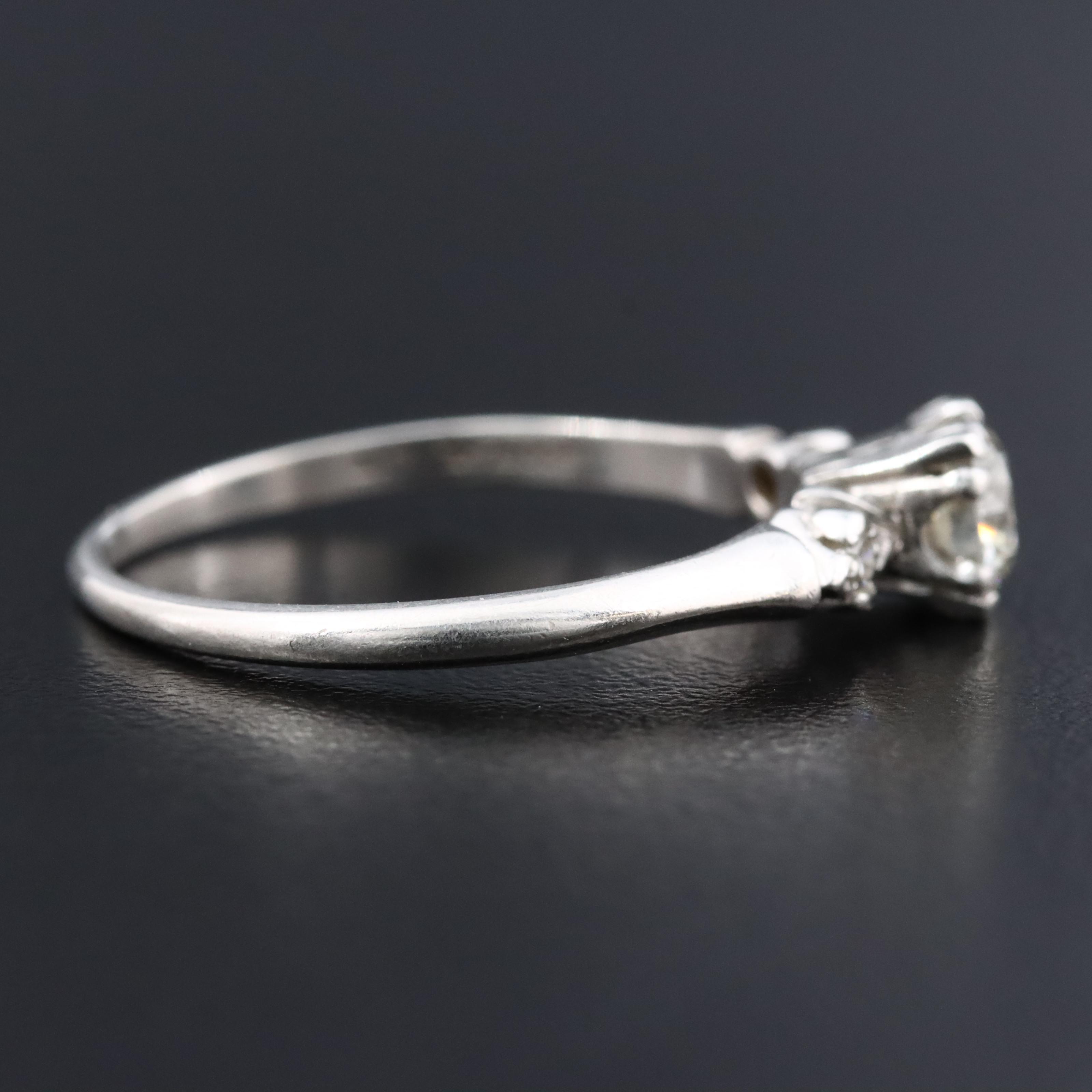 Platinum 0.60 CTW Diamond Ring