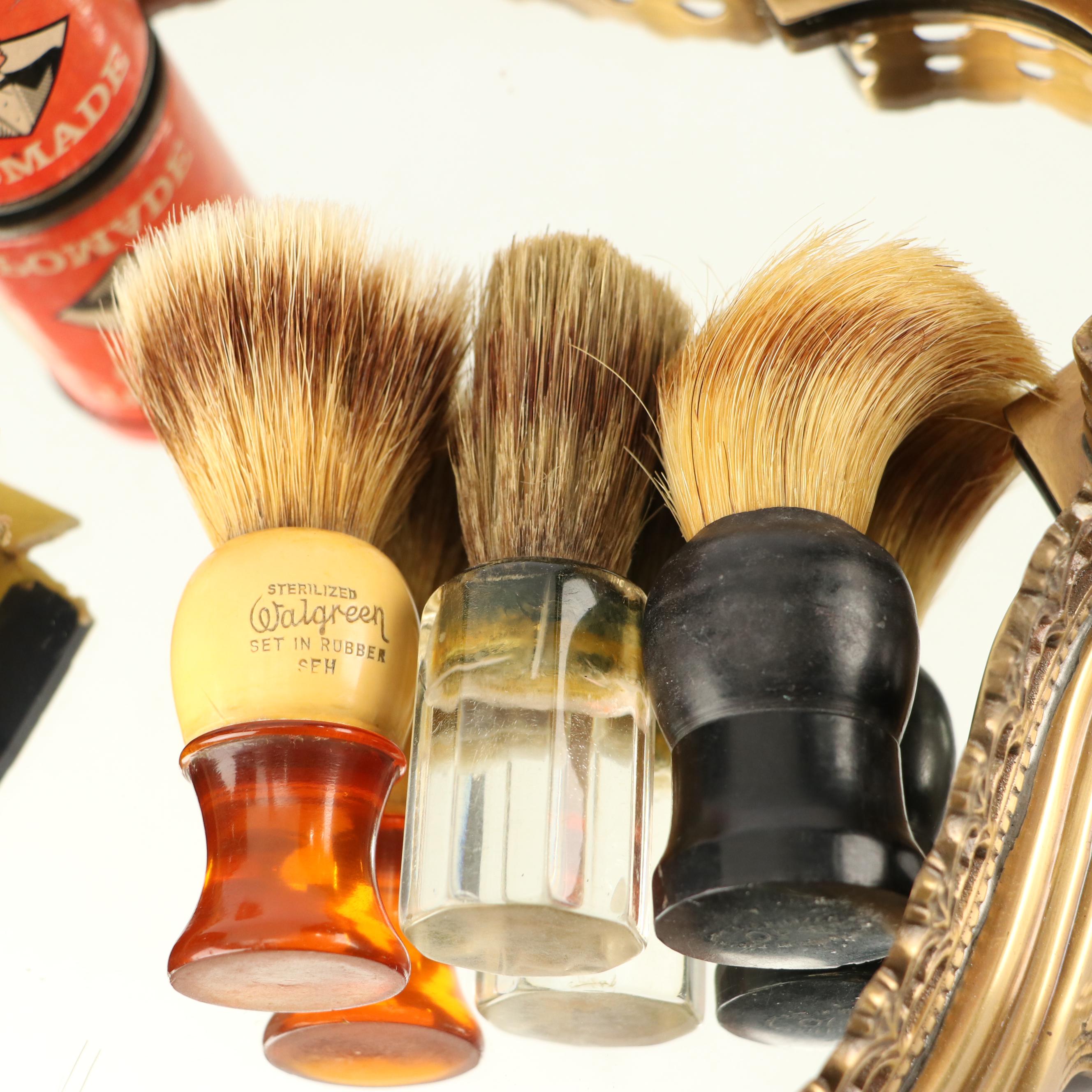Men's Vintage Razors, Shaving Brushes, Pipes and Other Vanity Items