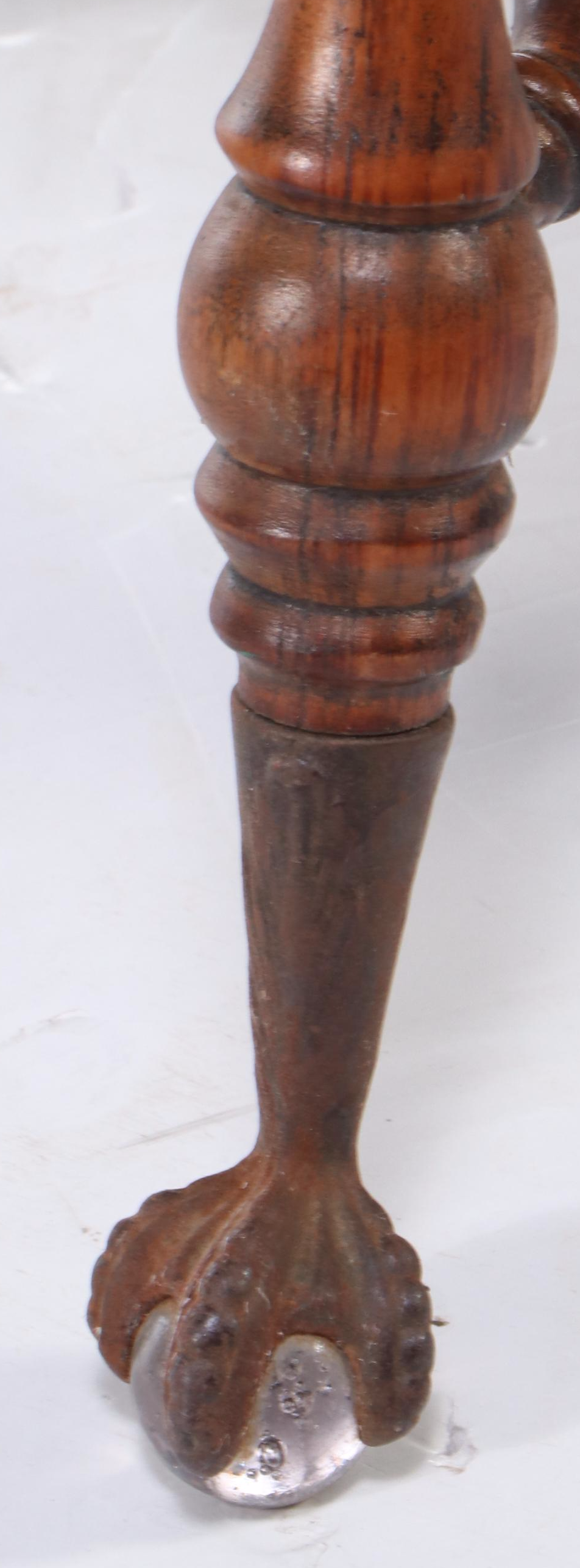 Spindle Back Piano Chair with Ball-and-Claw Feet, Late 19th / Early 20th C