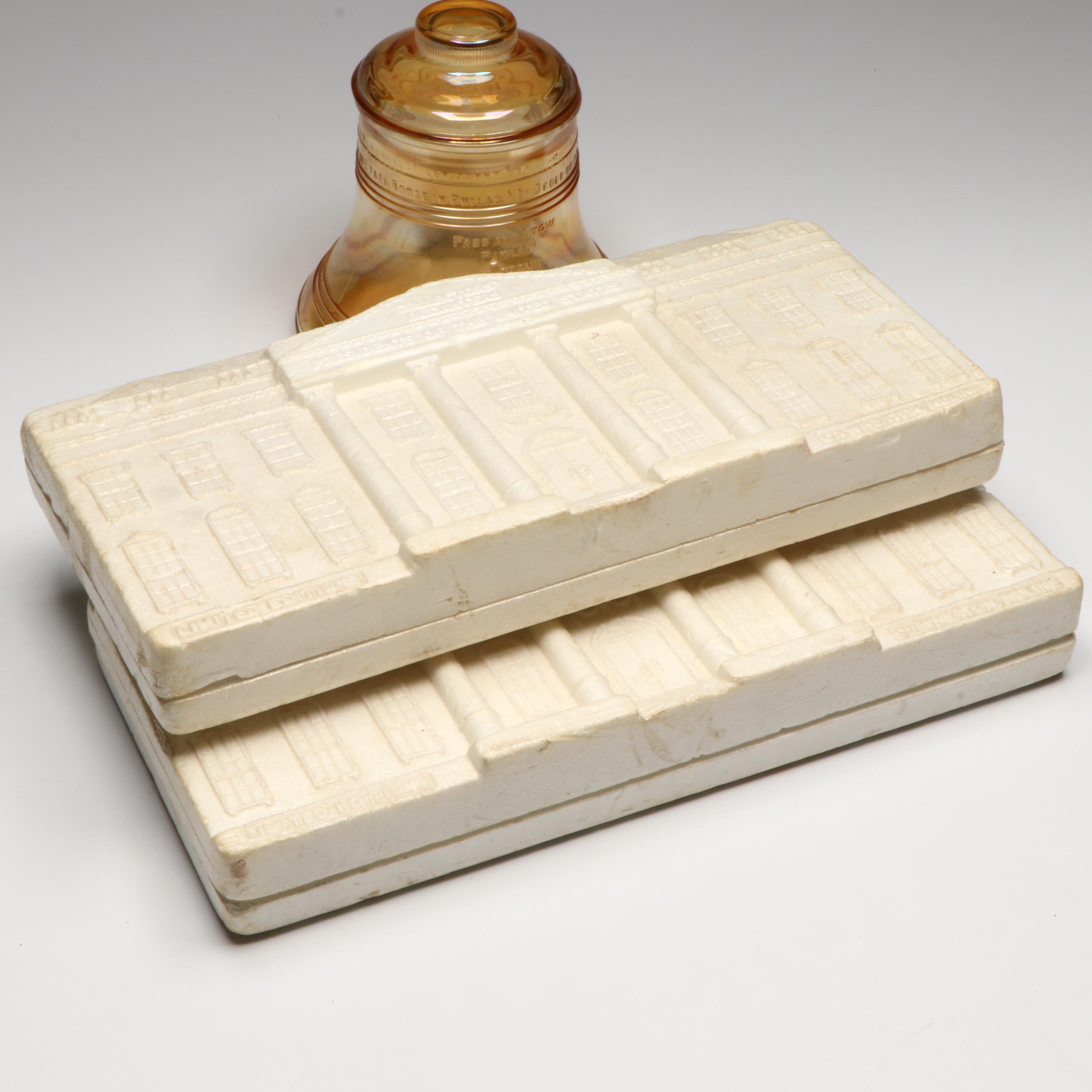 Wheaton Nuline Presidental Carnival Glass Decanters with Bicentennial Cookie Jar