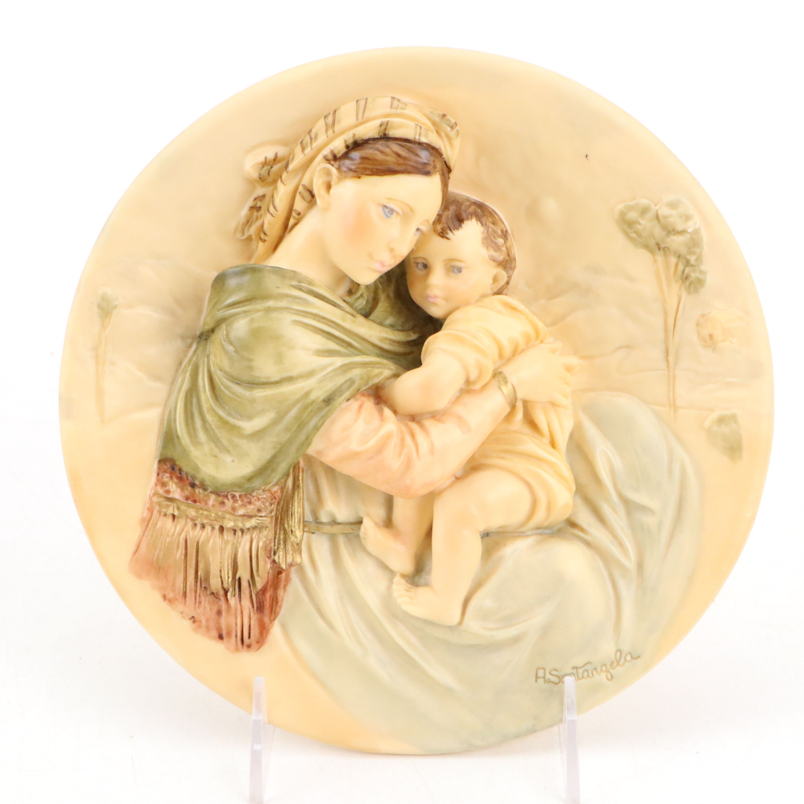 Italian Ceramic Madonna Plaques, Lenticular Crucifixion and More Catholic Art