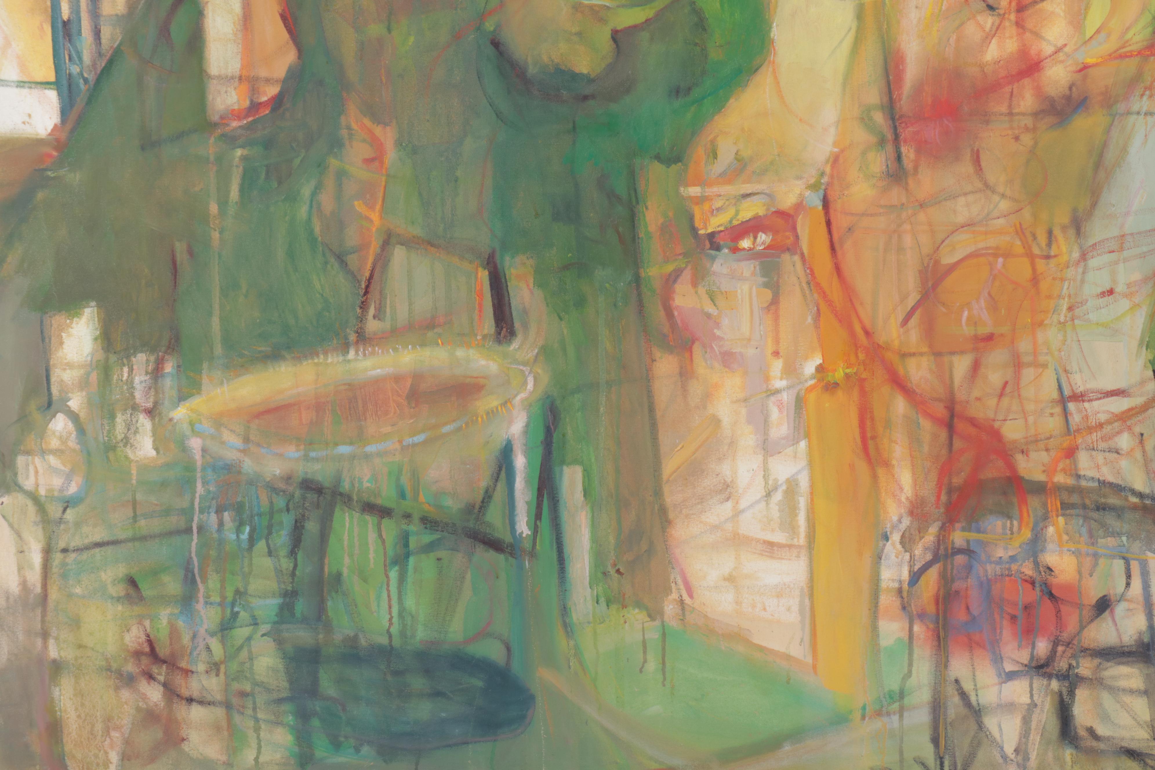Large-Scale Abstract Oil Painting, Late 20th Century