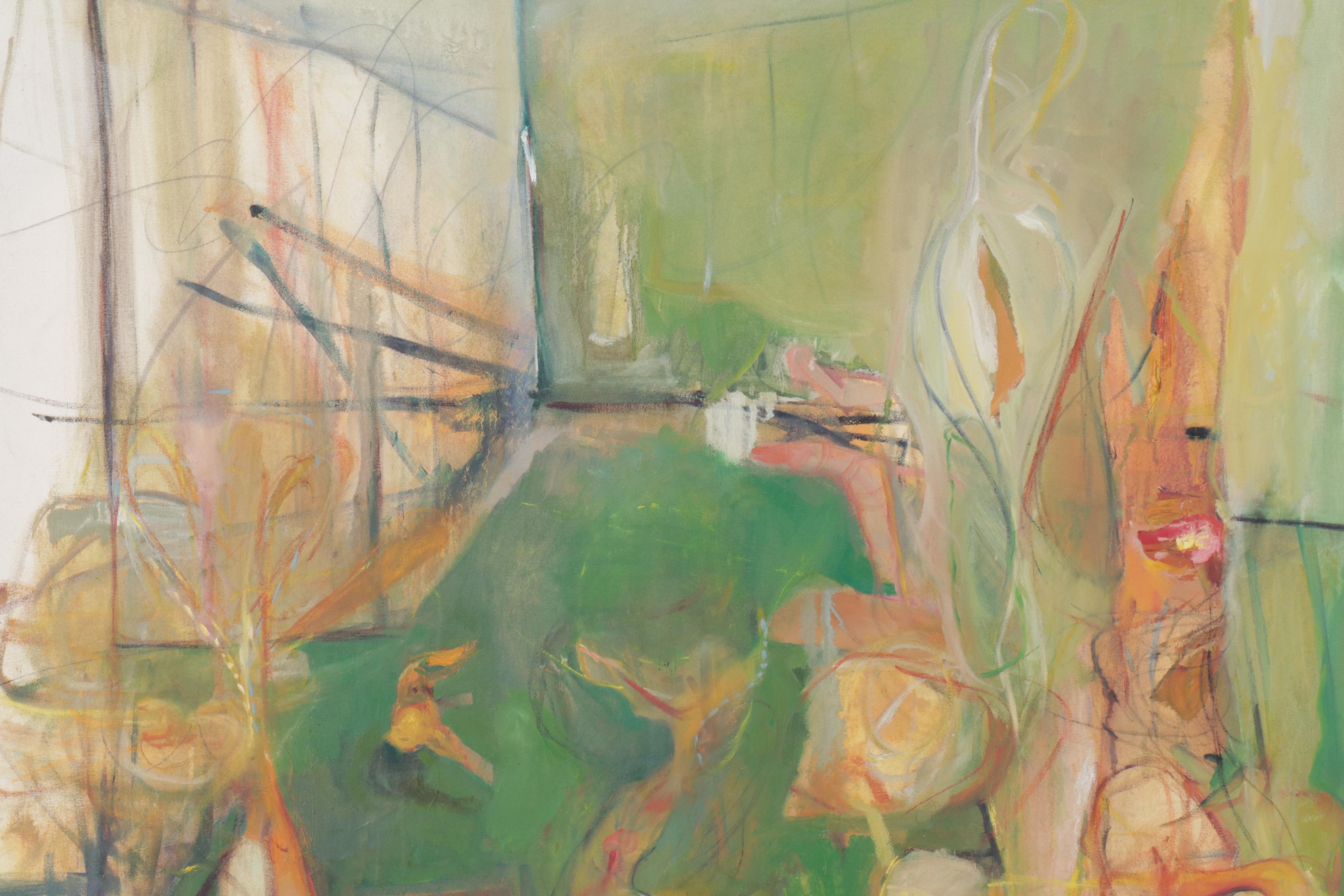 Large-Scale Abstract Oil Painting, Late 20th Century