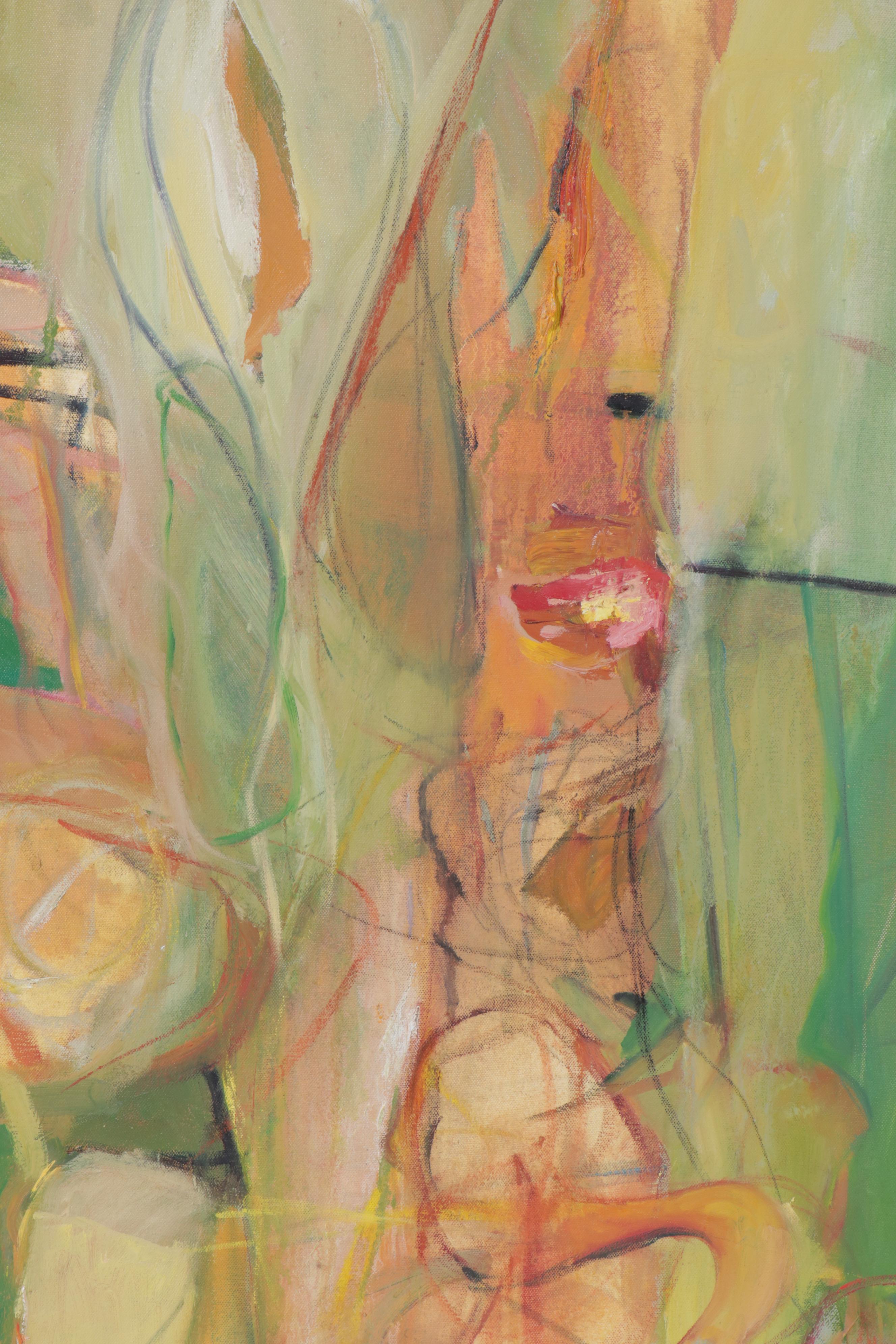 Large-Scale Abstract Oil Painting, Late 20th Century