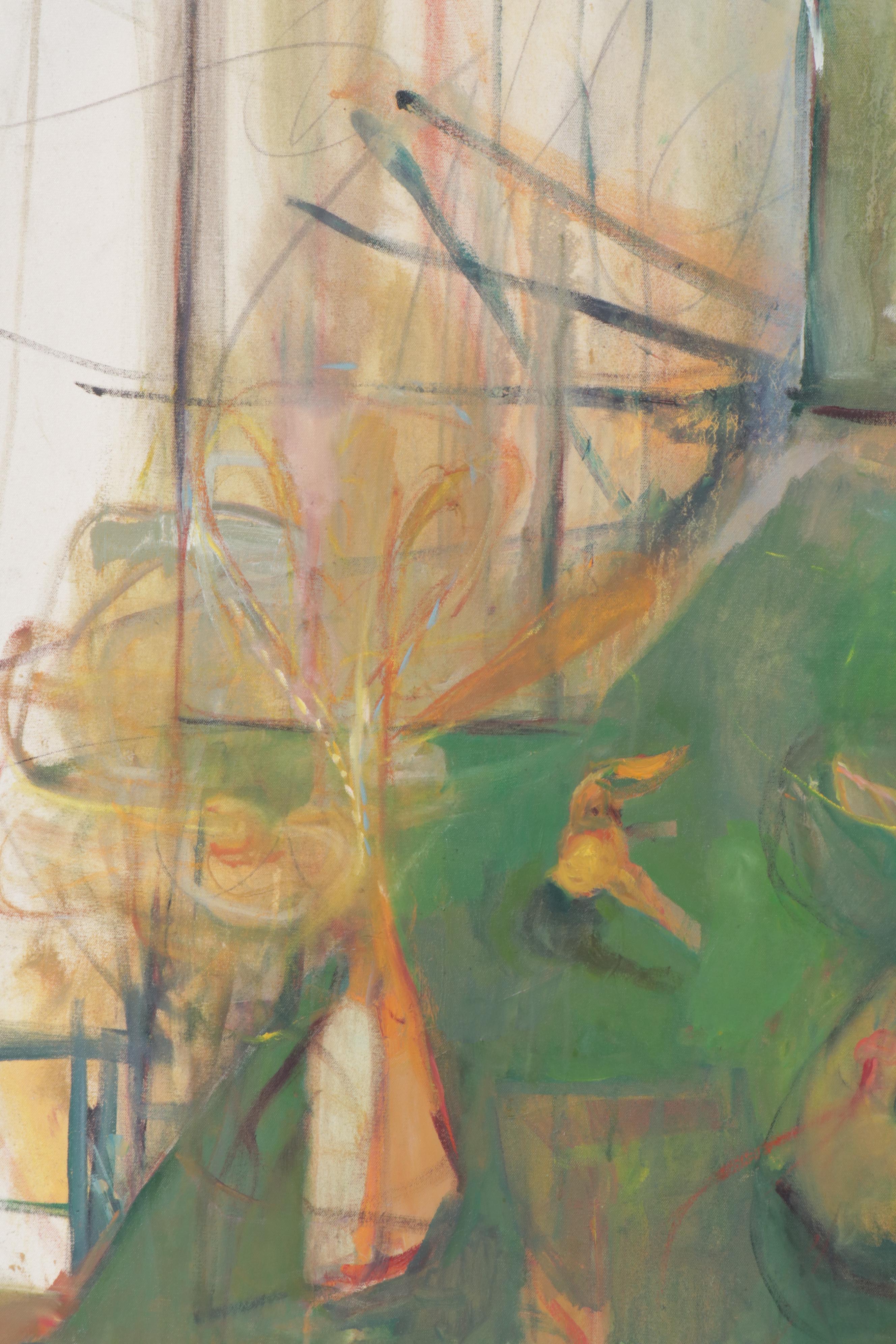 Large-Scale Abstract Oil Painting, Late 20th Century