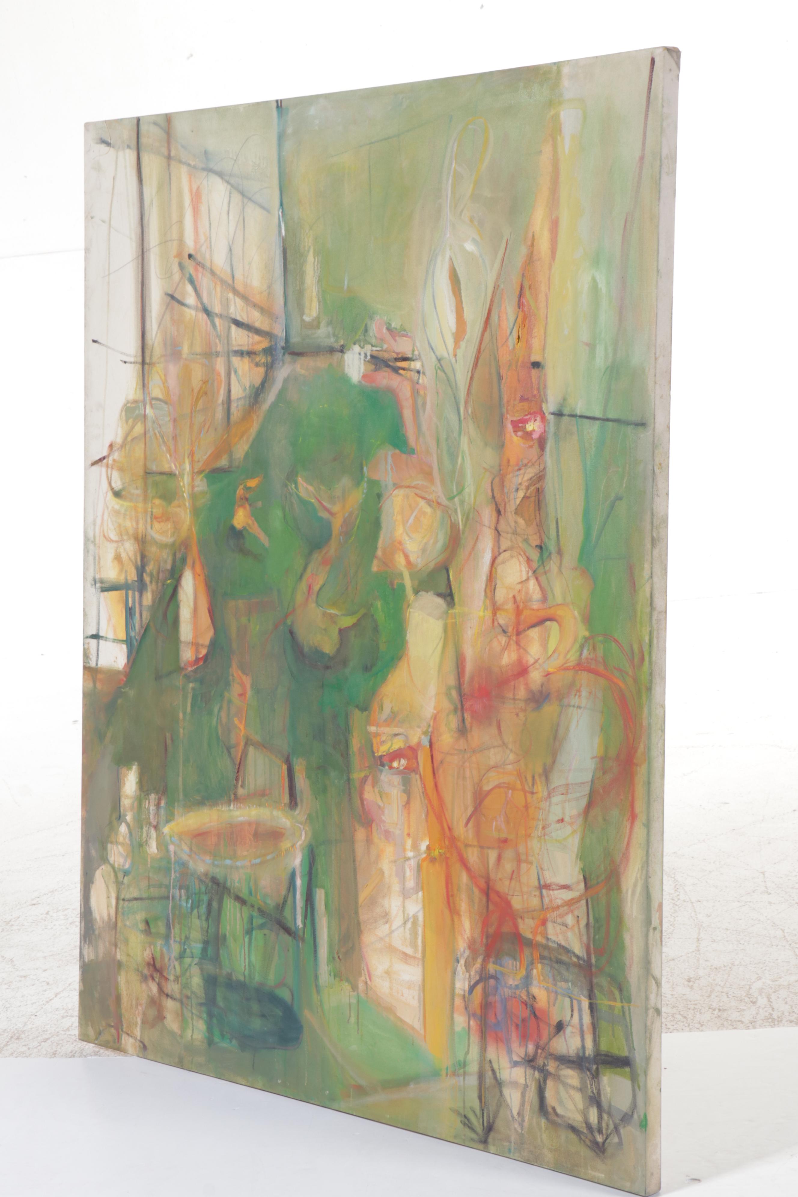 Large-Scale Abstract Oil Painting, Late 20th Century