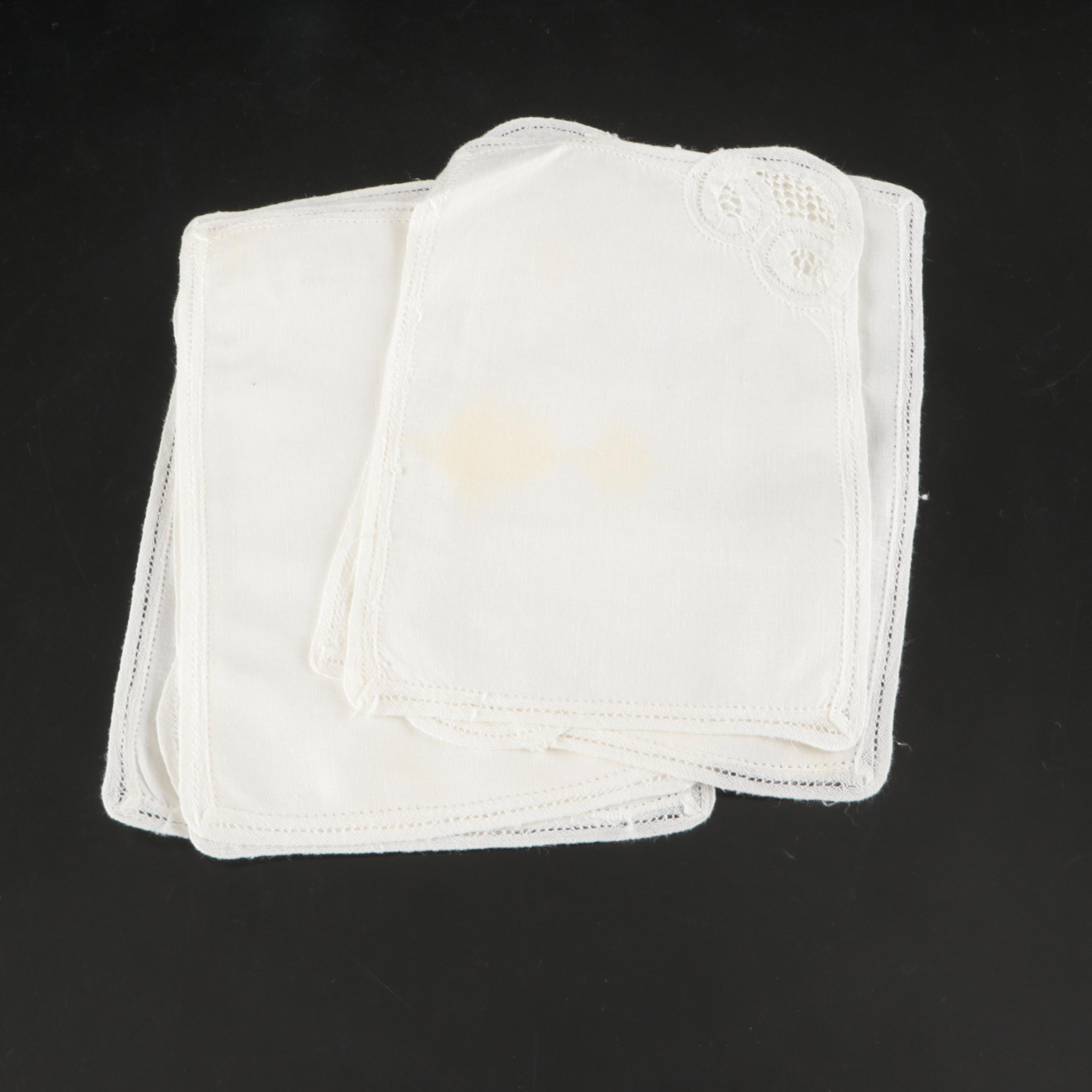 Embroidered Lace Napkins, Placemats, and Table Cloth