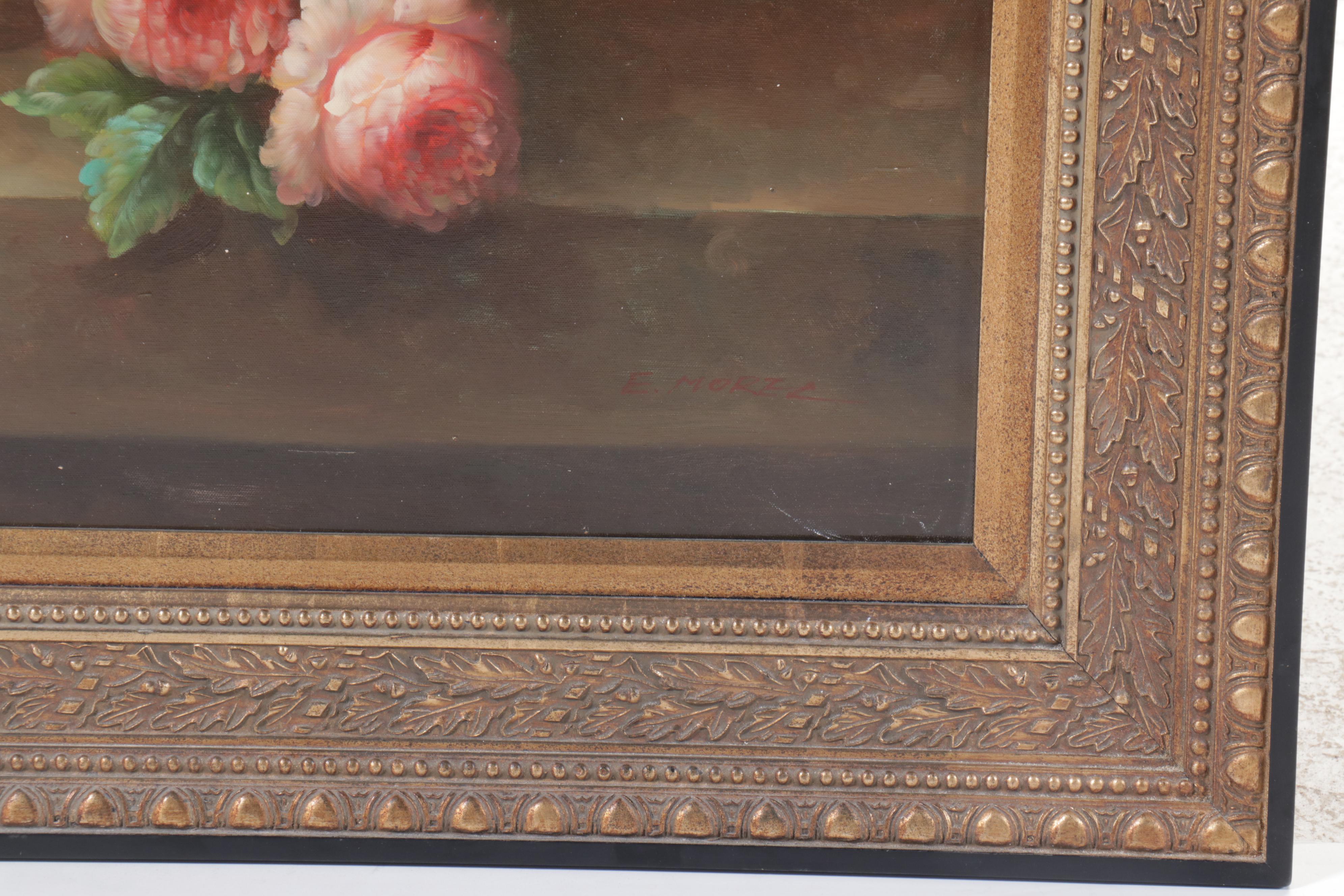 Large-Scale Floral Still Life Oil Painting, Late 20th/21st Century