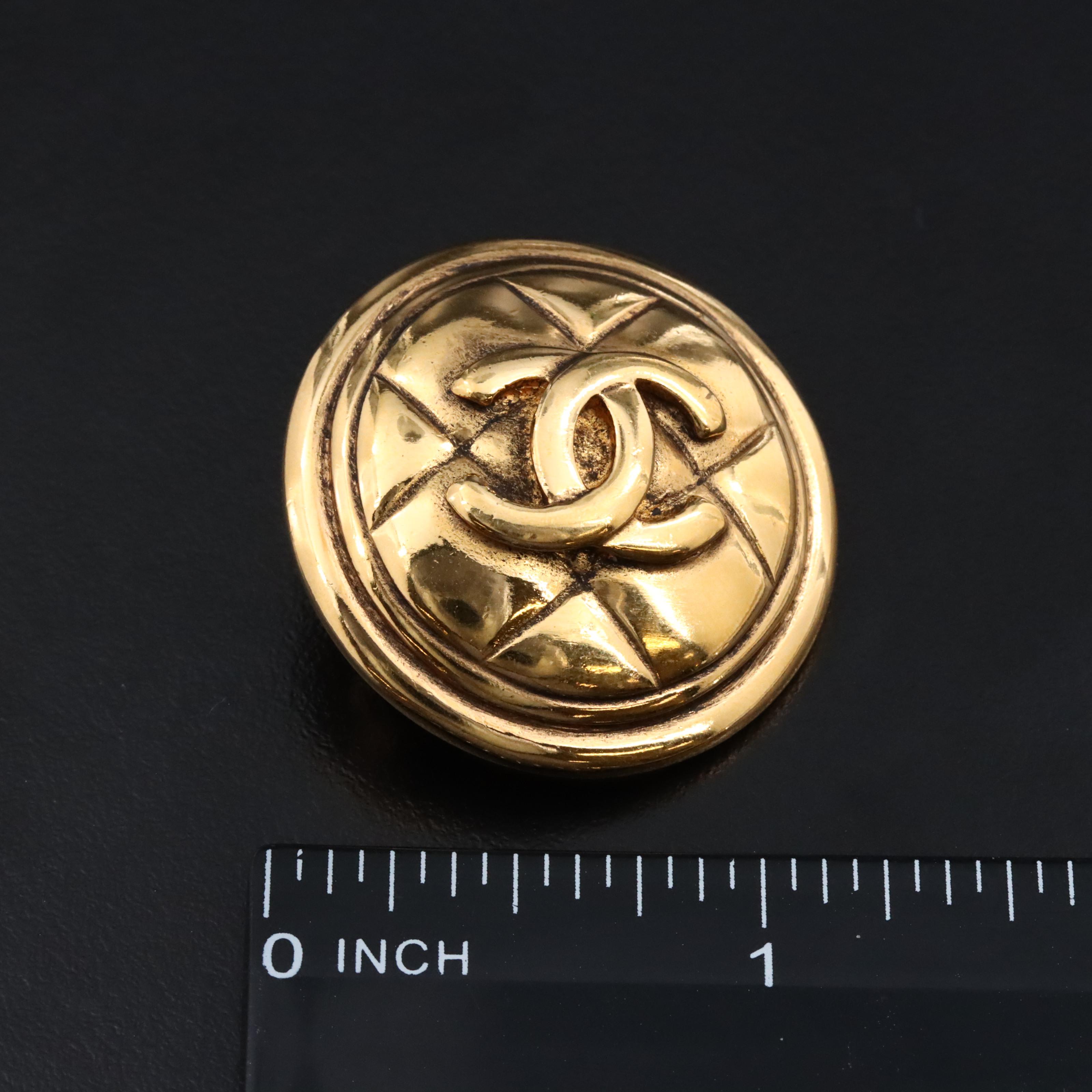 Chanel Matelasse CC Brooch
