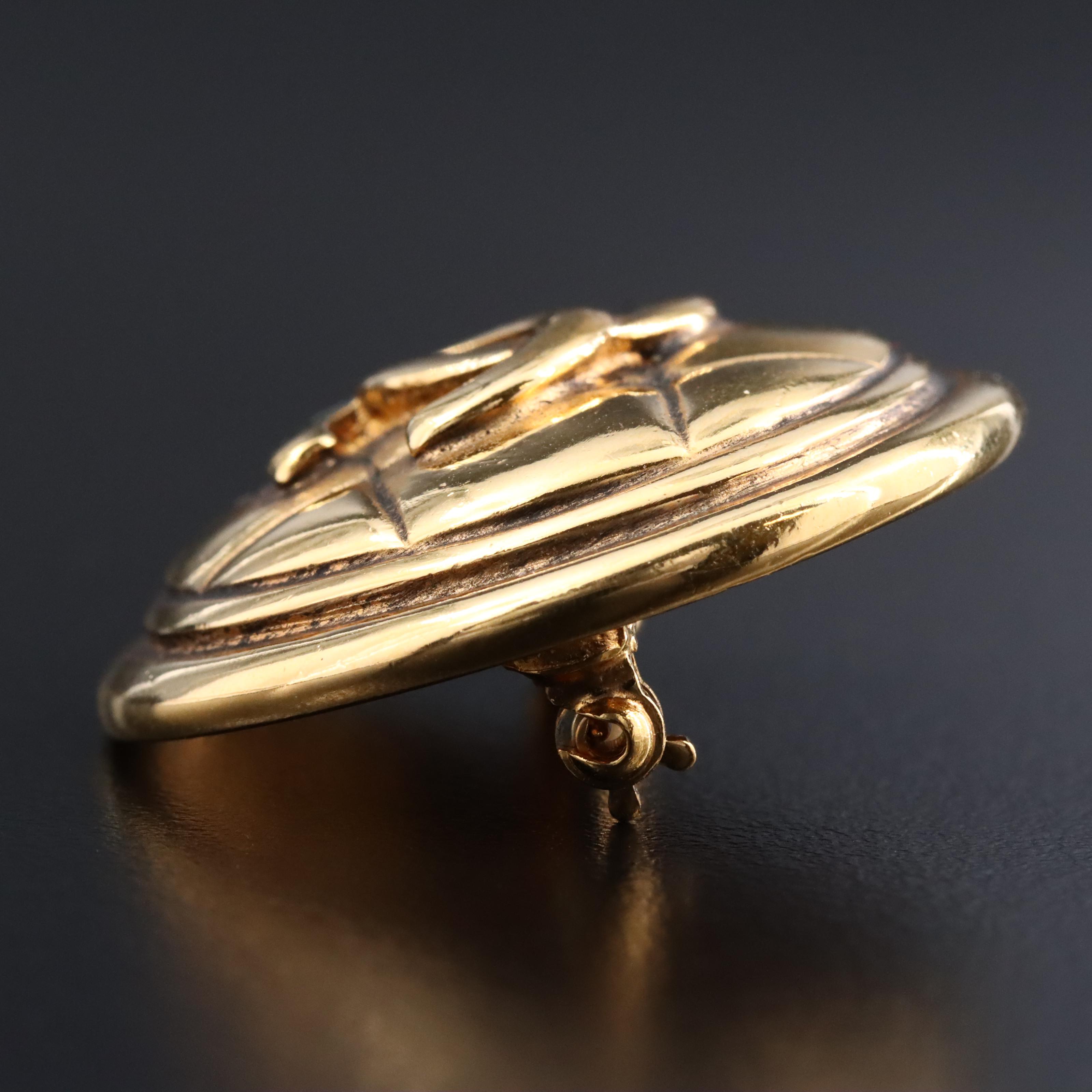 Chanel Matelasse CC Brooch