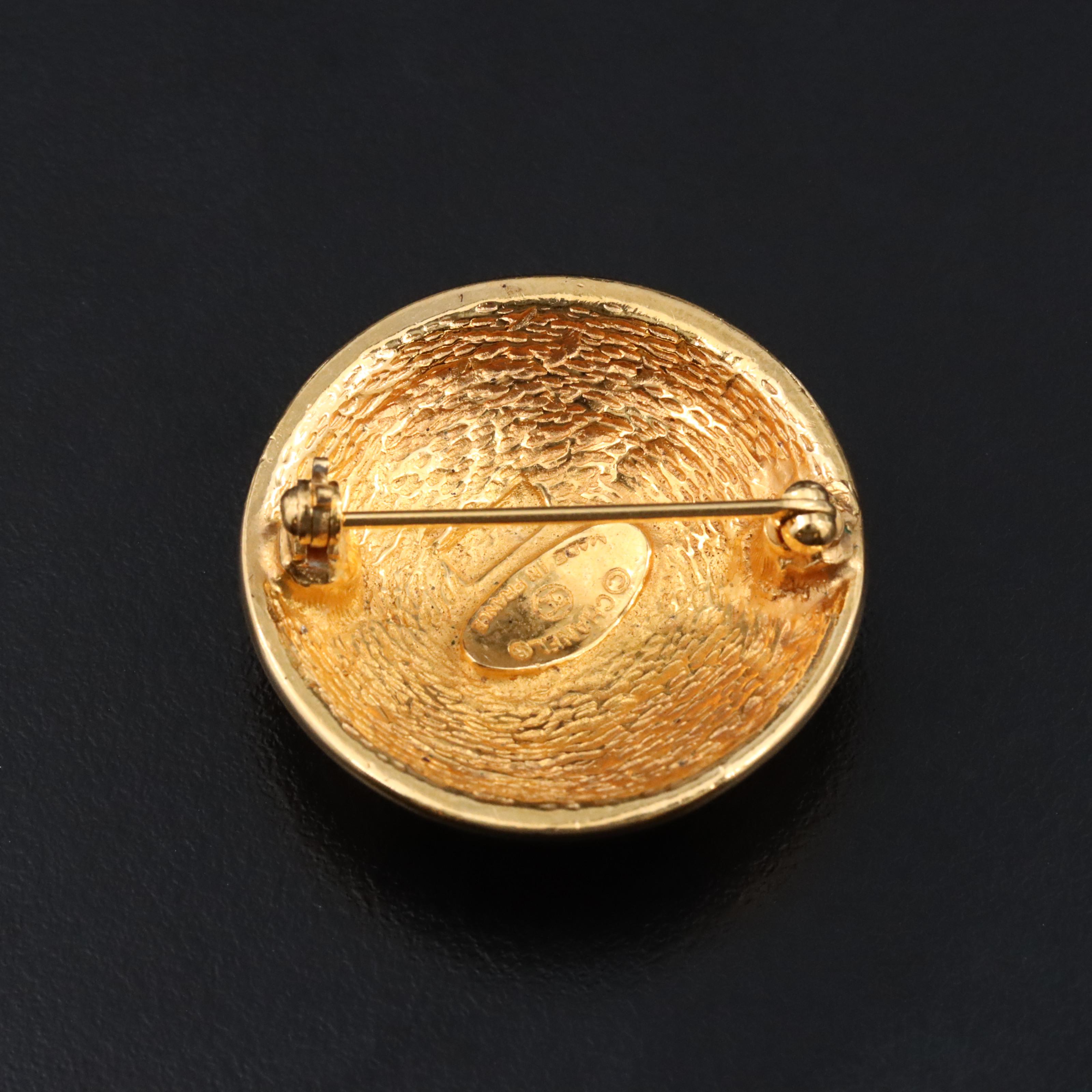 Chanel Matelasse CC Brooch