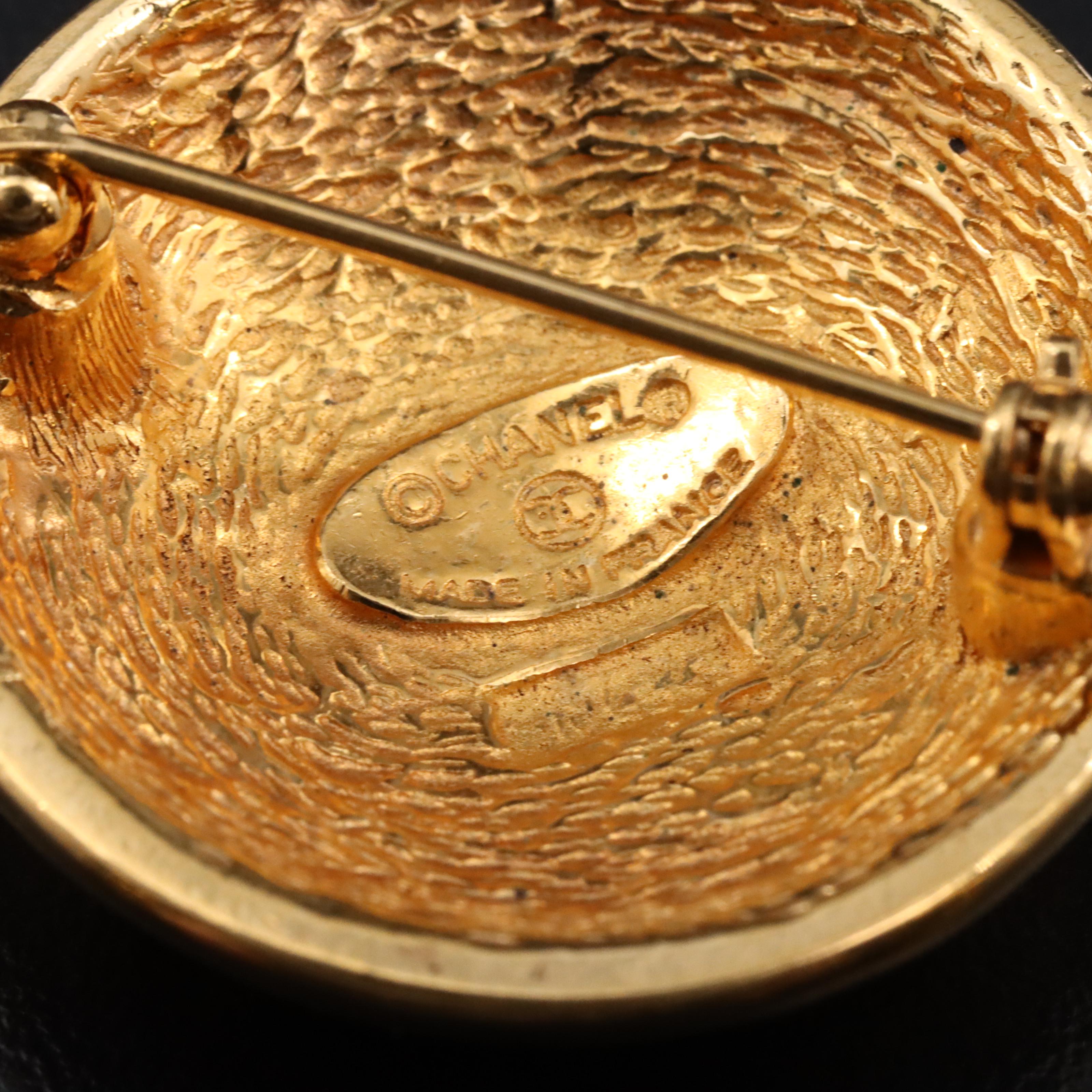 Chanel Matelasse CC Brooch