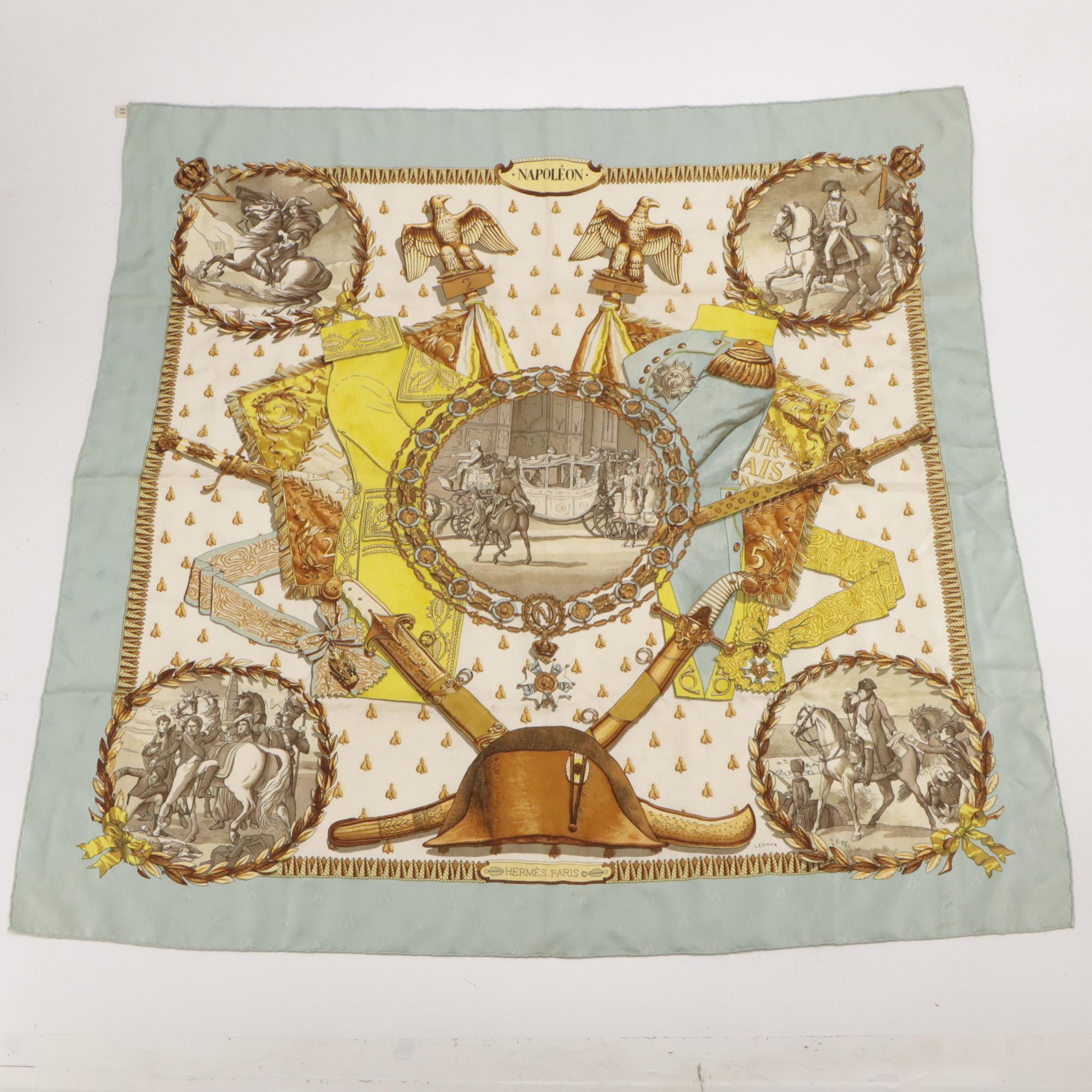 Hermès "Napoléon" Silk Jacquard Scarf 90