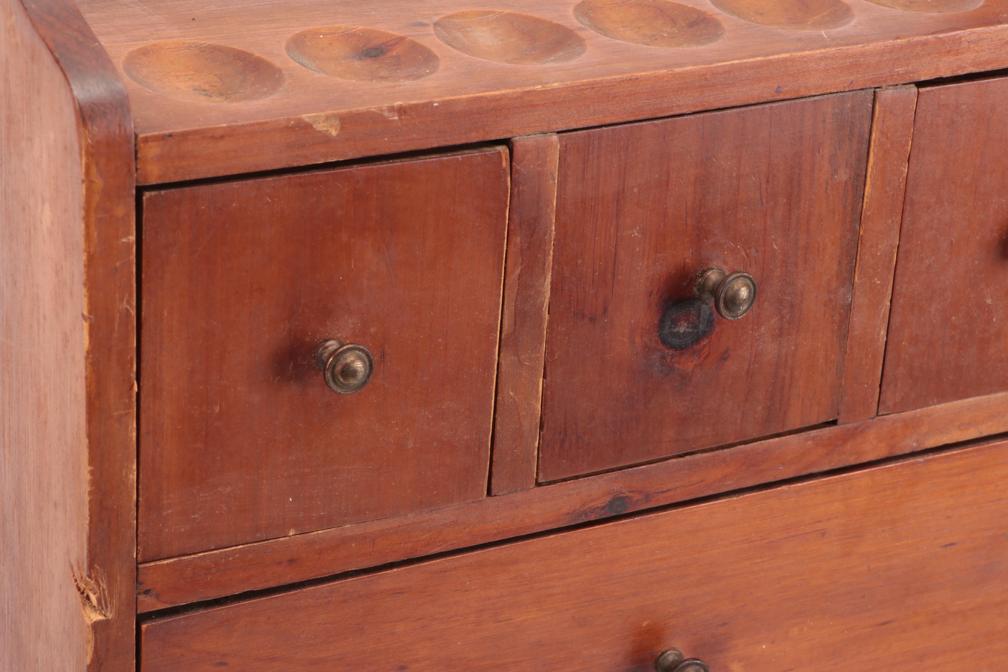 Wood Pipe Rack and Tobacco Storage Wall Cabinet