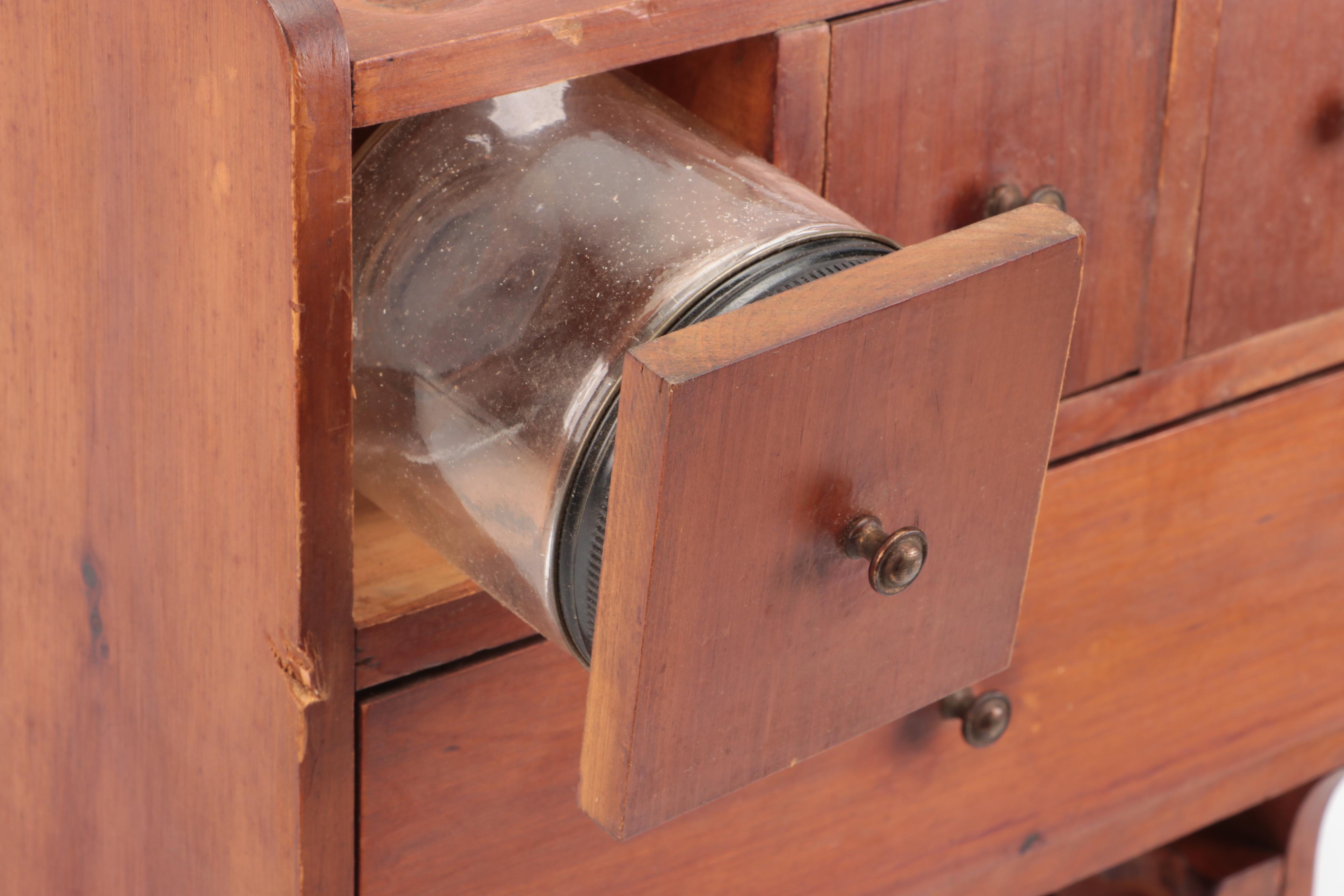 Wood Pipe Rack and Tobacco Storage Wall Cabinet