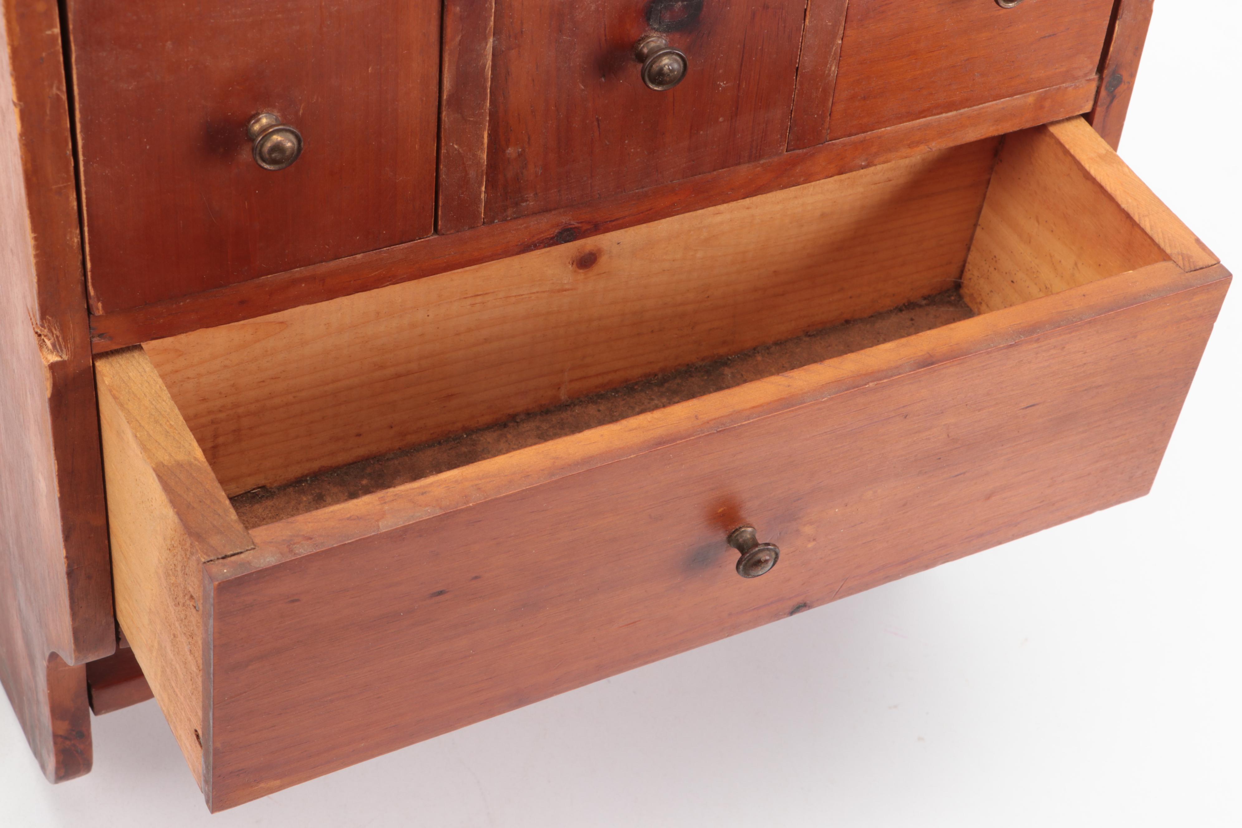 Wood Pipe Rack and Tobacco Storage Wall Cabinet