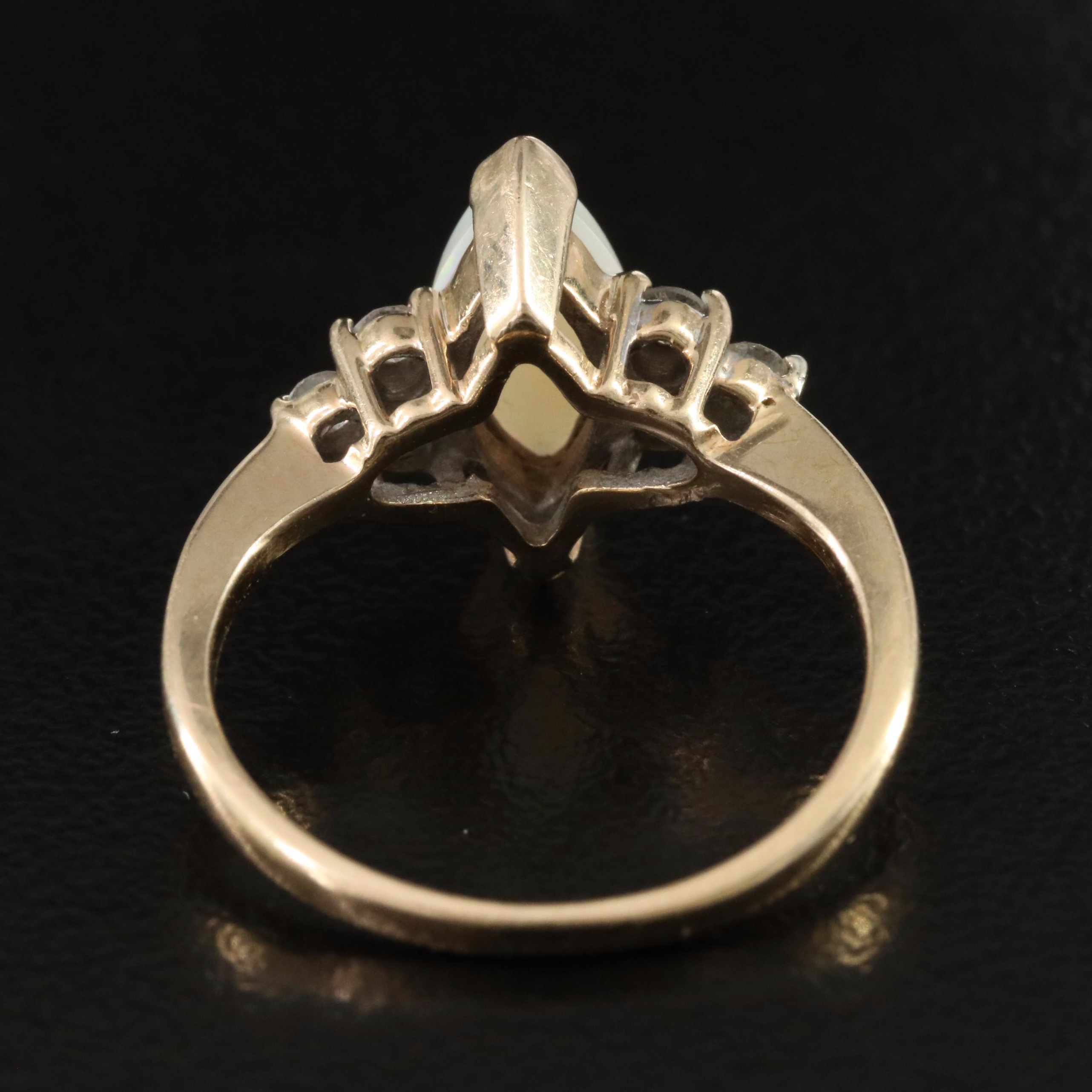 14K Opal and Diamond Ring