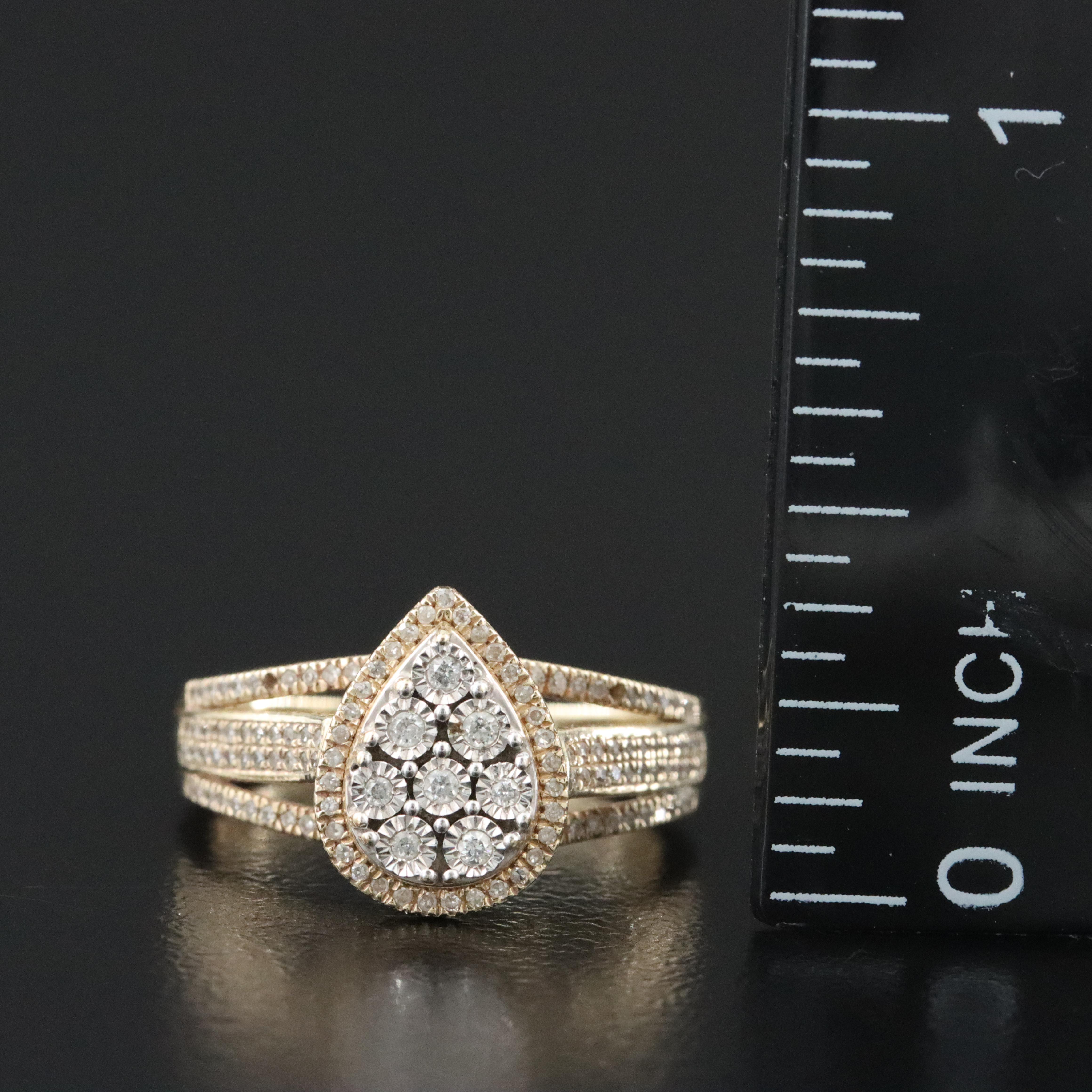 10K 0.35 CTW Diamond Ring