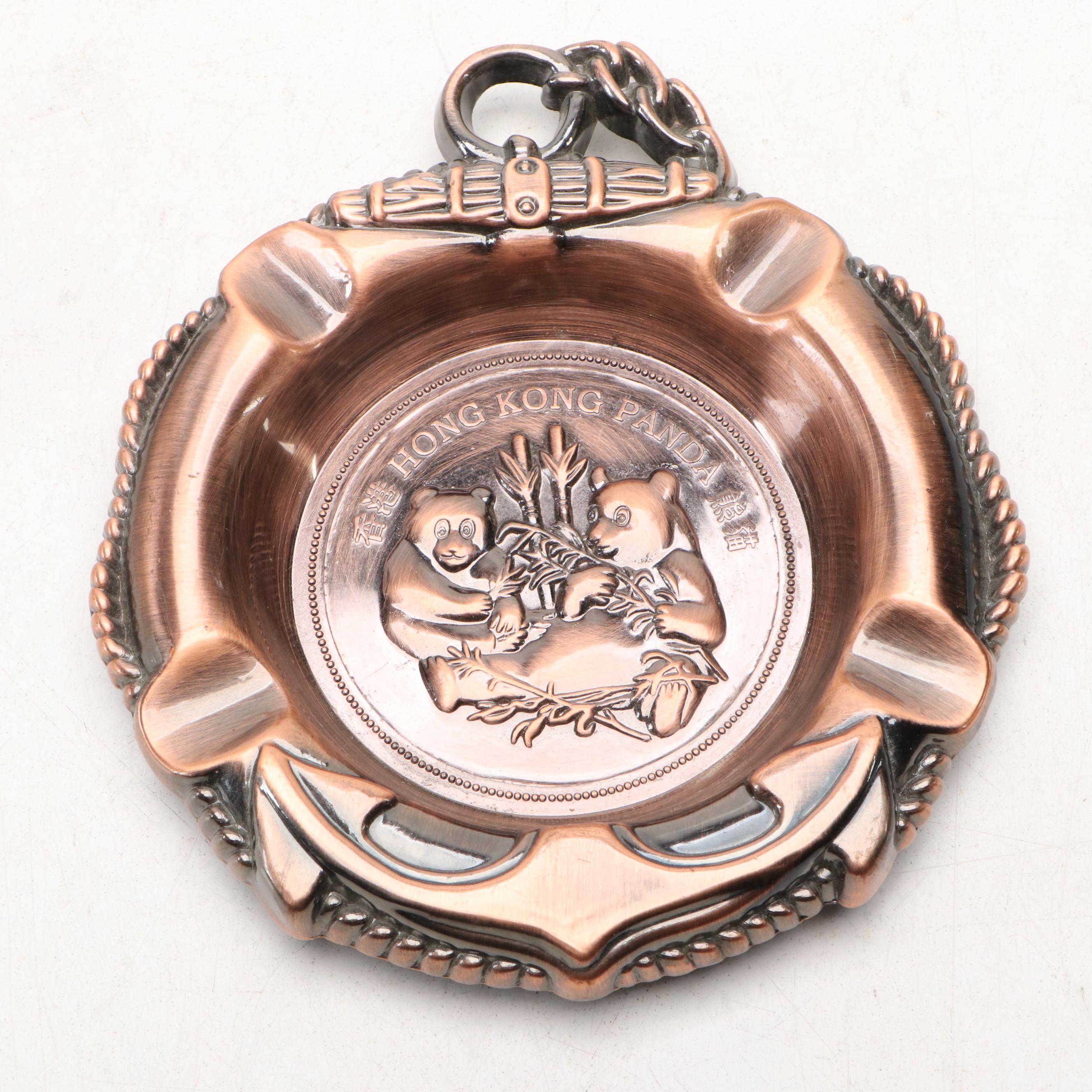 Hong Kong Panda Copper Finish Ashtray, Ceramic Chopstick Rests and More