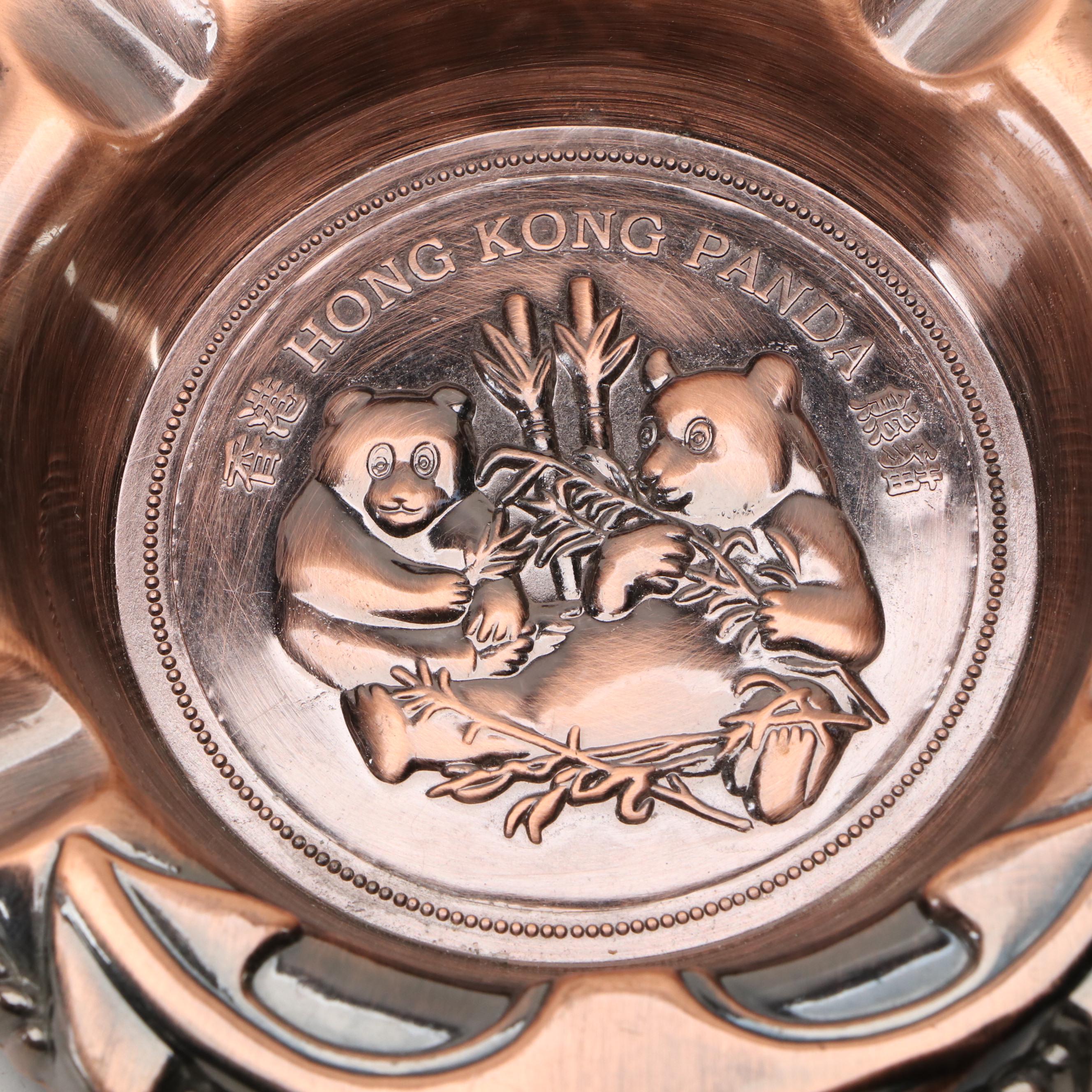 Hong Kong Panda Copper Finish Ashtray, Ceramic Chopstick Rests and More