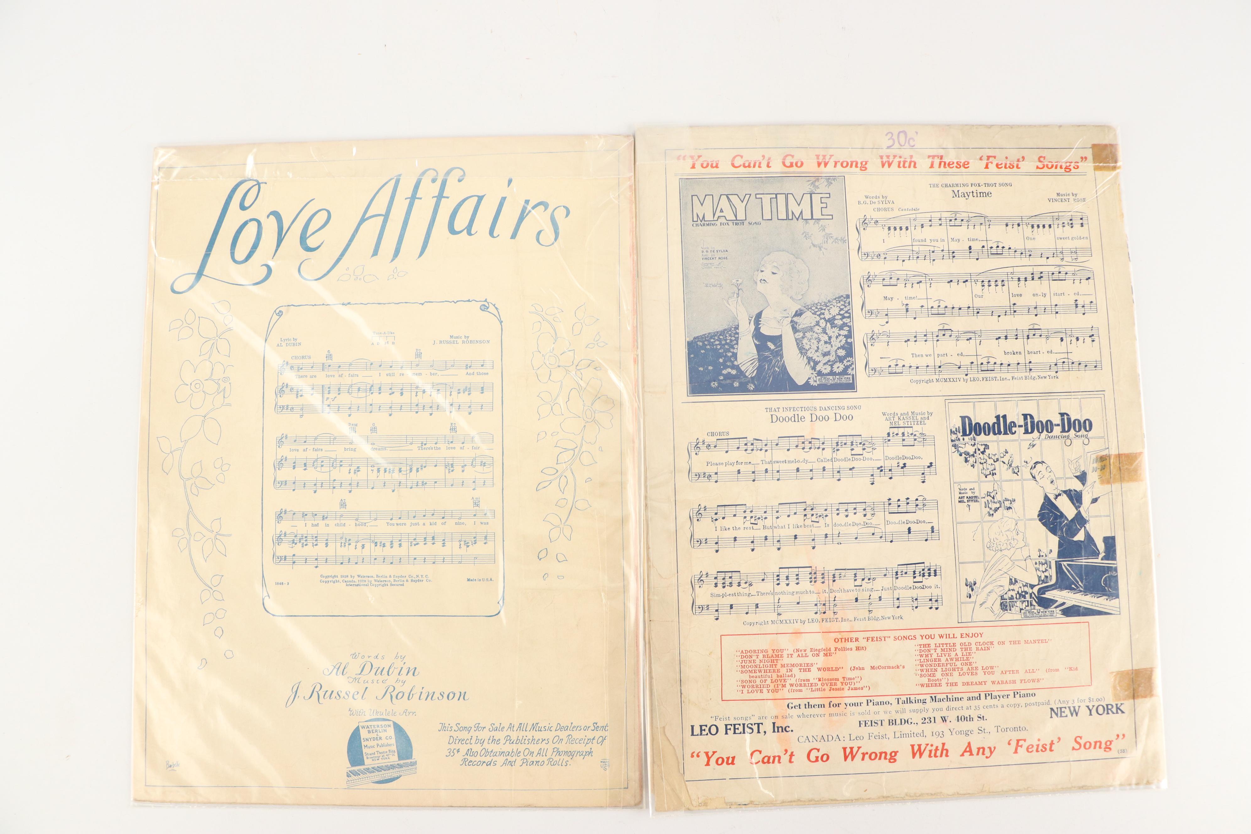 Harry von Tilzer, C. M. Chapel, Kerry Mills & More Sheet Music, Early 20th C.