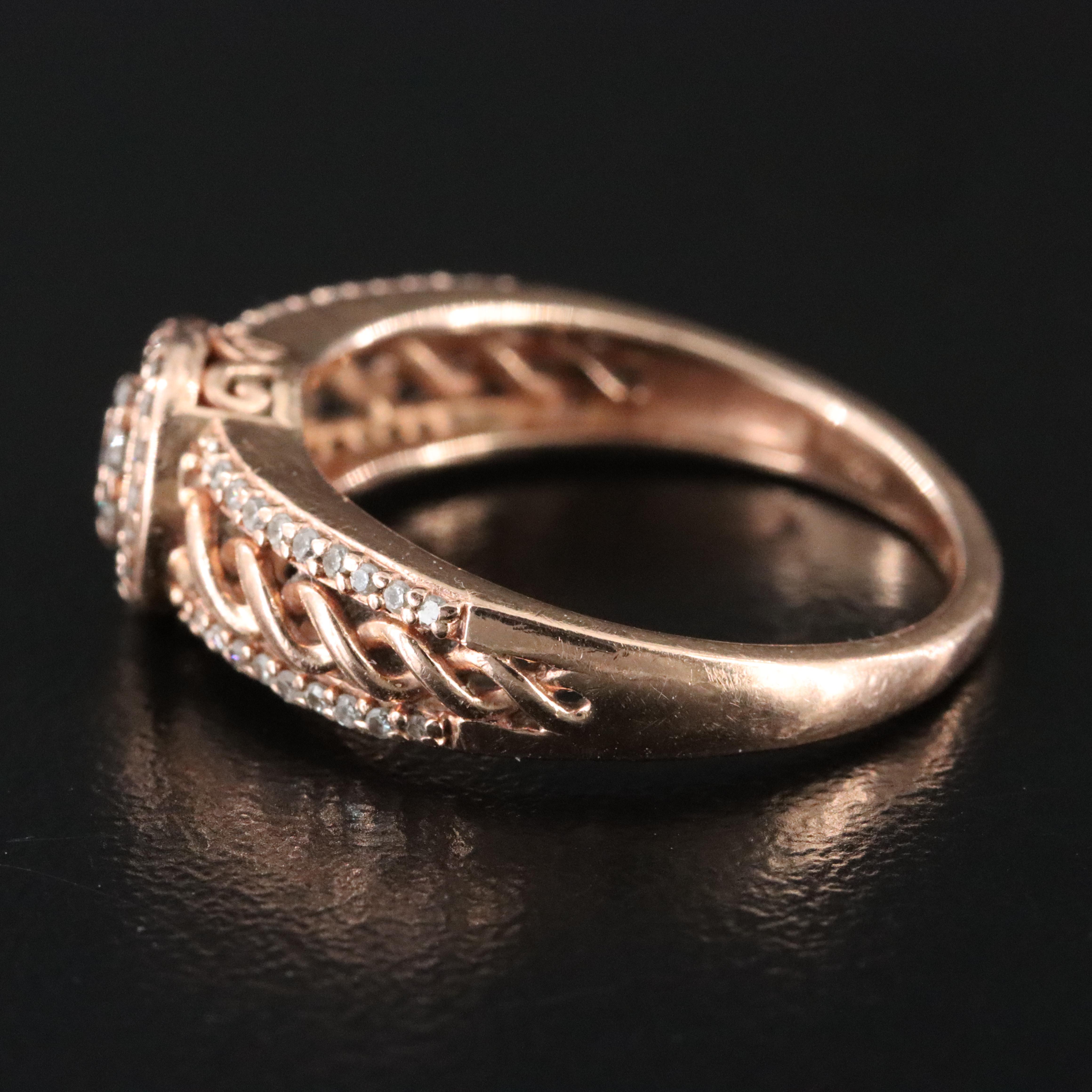 10K Rose Gold 0.33 CTW Diamond Ring