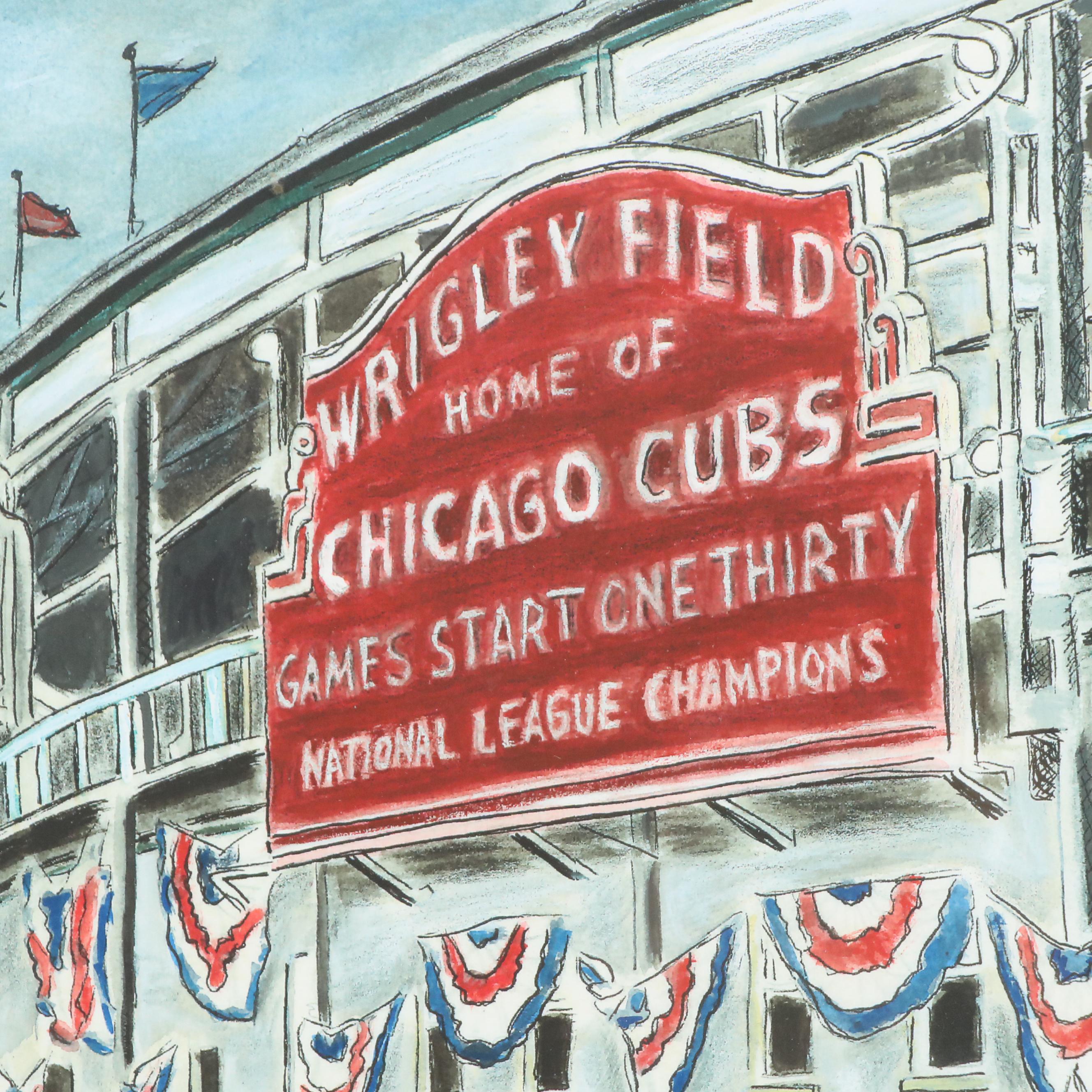 Jay Wennersten Digital Print "Wrigley Field '1945'," 21st Century