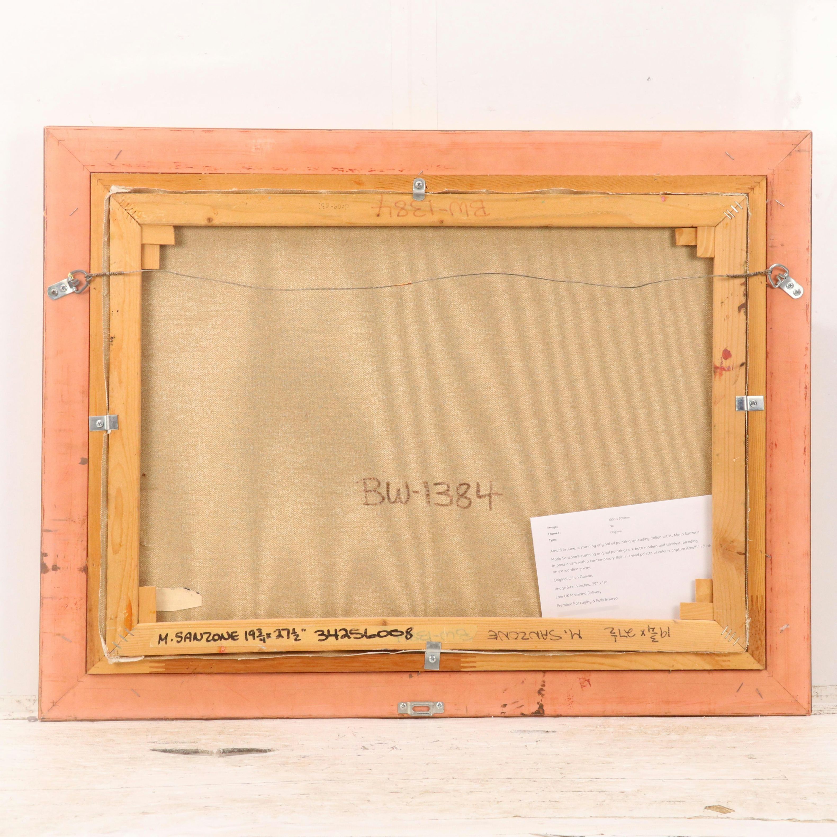 Mario Sanzone Oil Painting of Amalfi Coast