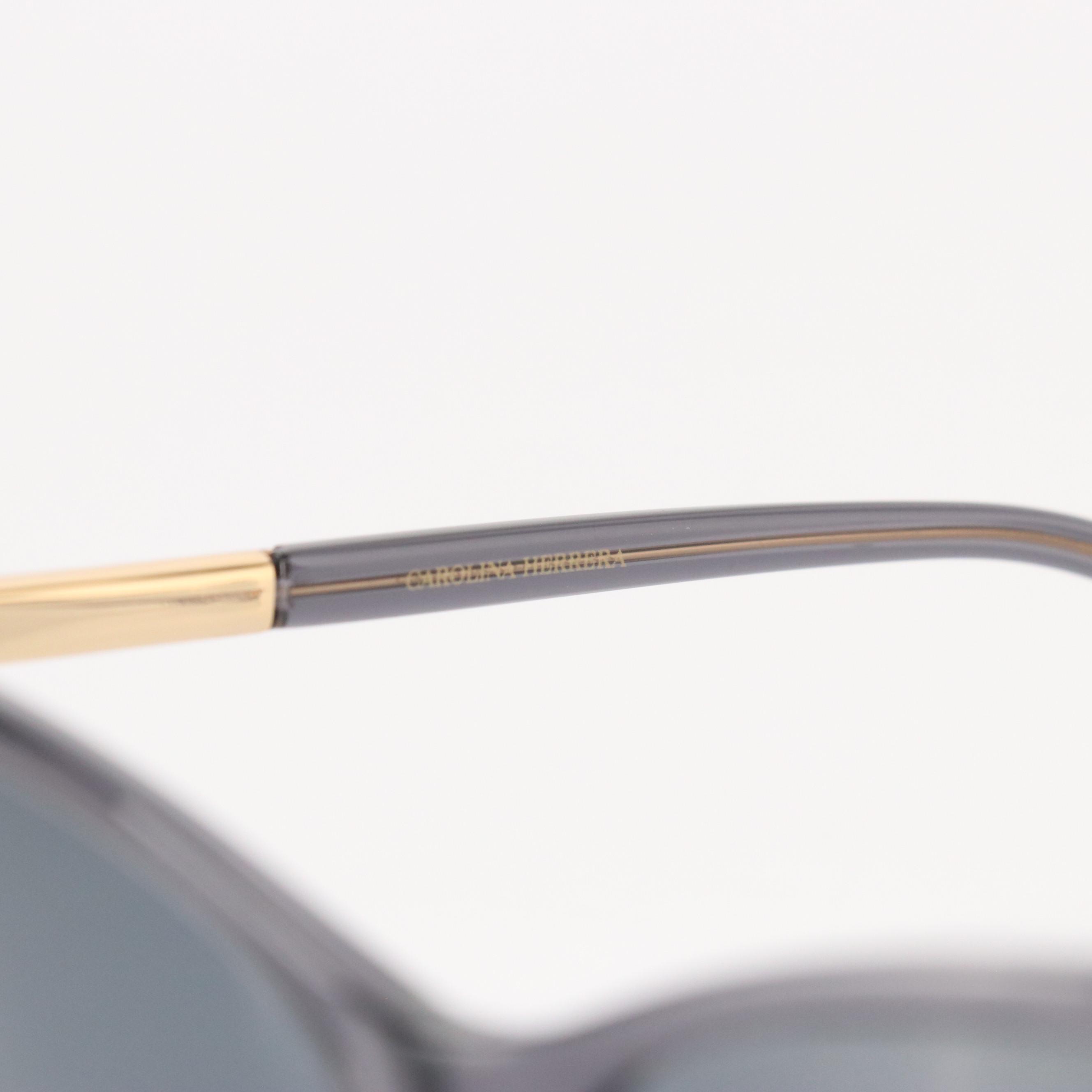 Carolina Herrera HER0141/S Grey Violet Cat Eye Sunglasses with Case