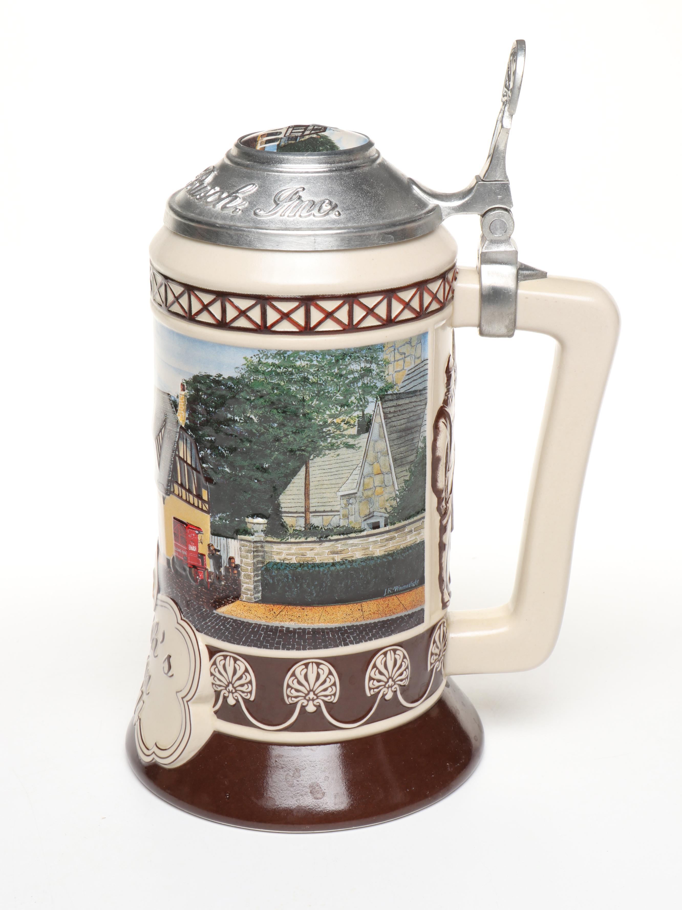 Ceramate for Anheuser-Busch Budweiser and Other Ceramic Beer Steins