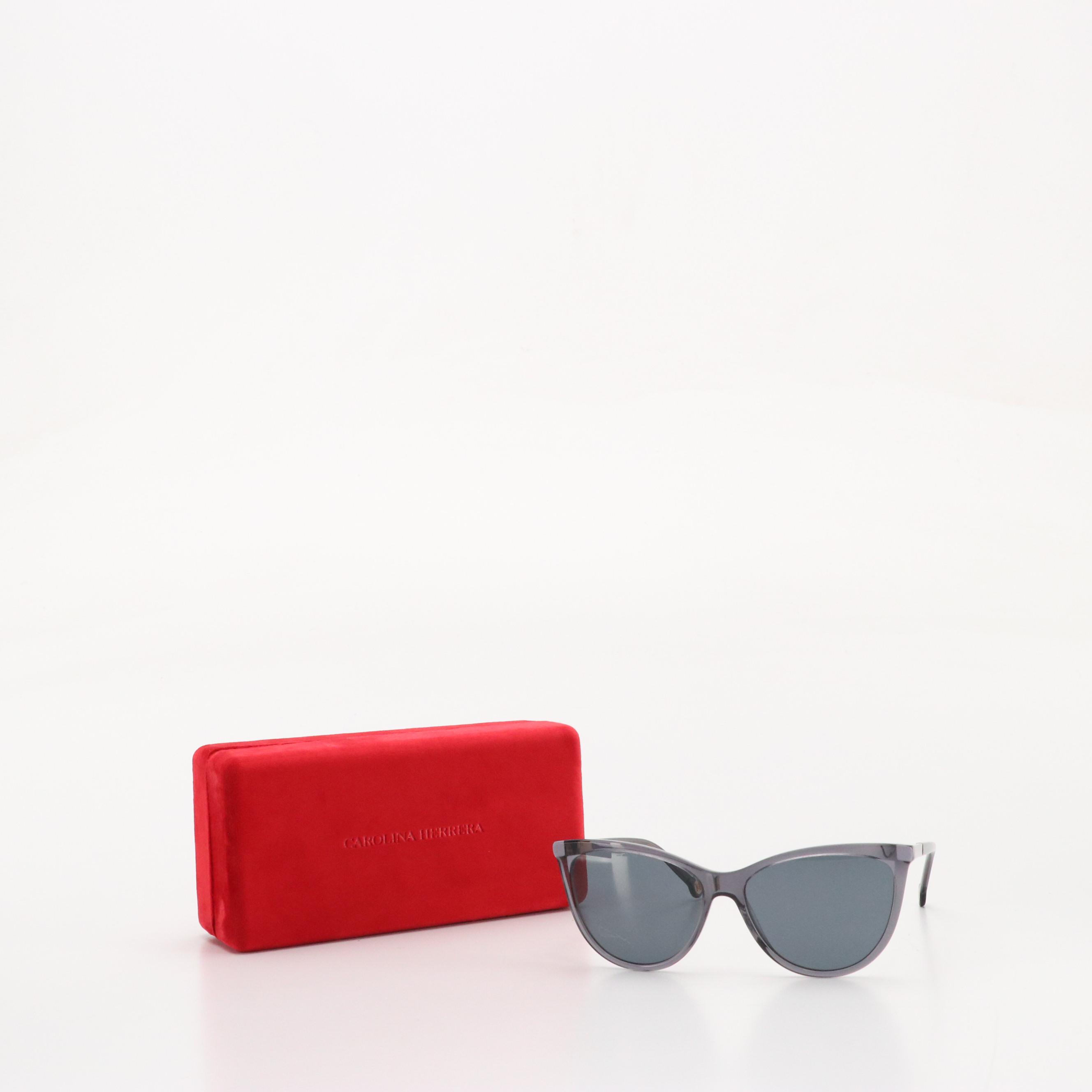 Carolina Herrera HER0141/S Grey Violet Cat Eye Sunglasses with Case