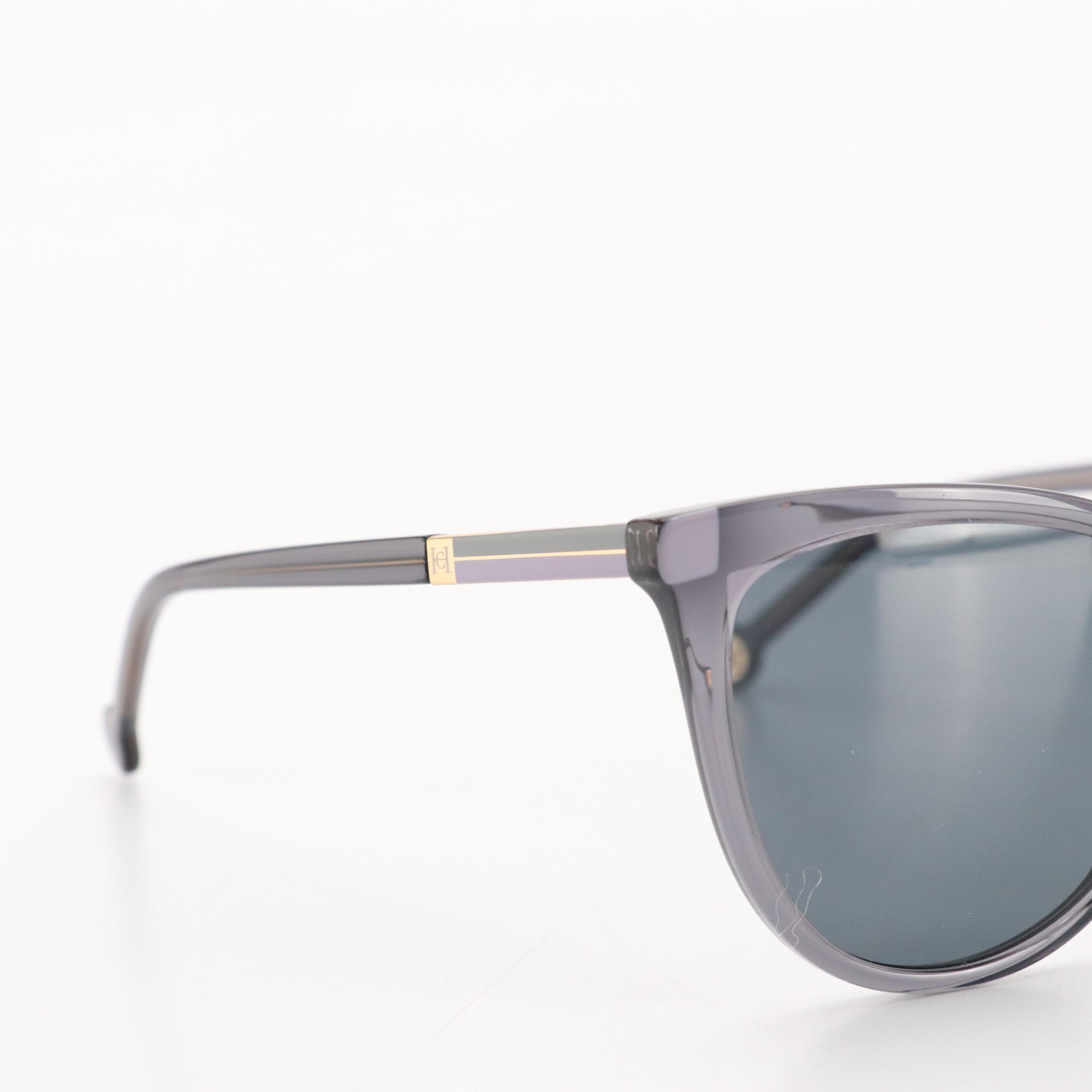 Carolina Herrera HER0141/S Grey Violet Cat Eye Sunglasses with Case