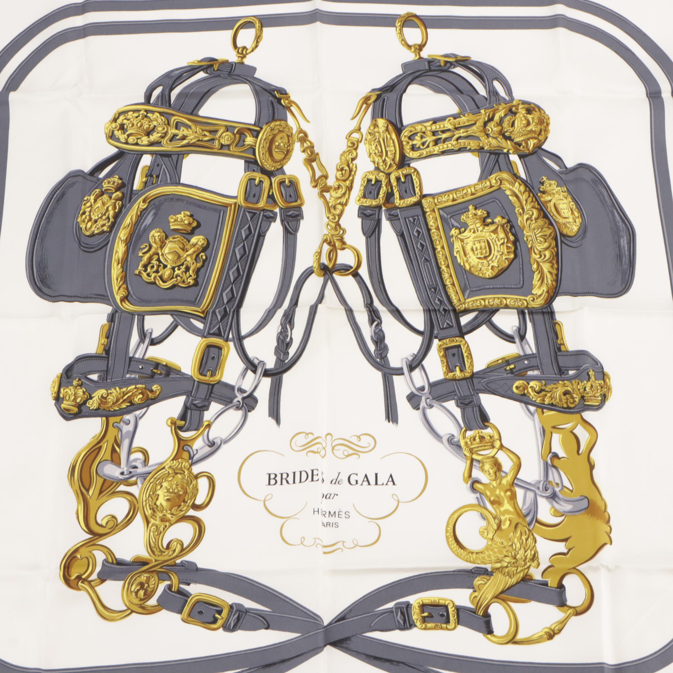 Hermès "Brides de Gala" Silk Twill Scarf 90