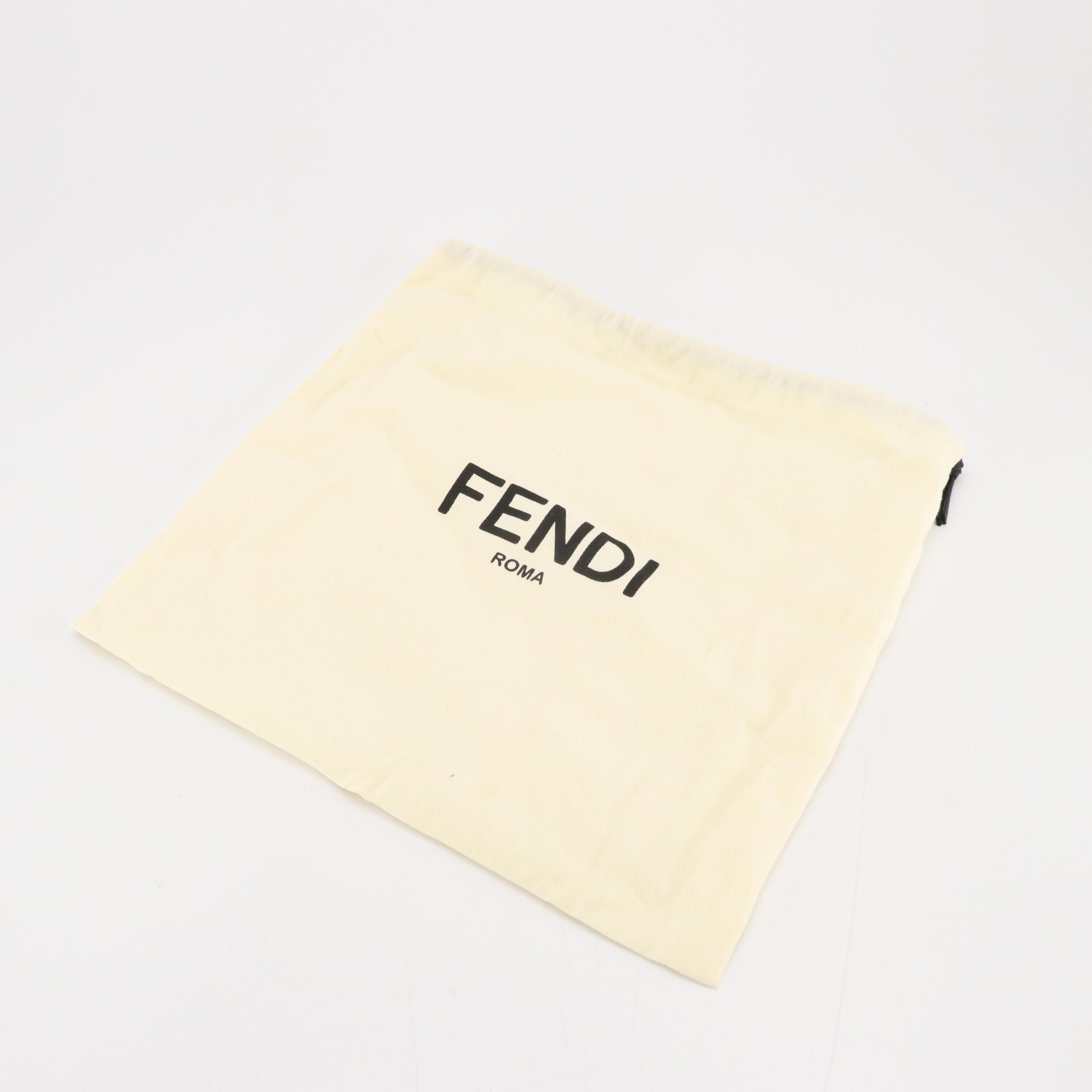 Fendi Cruise F Convertible Belt Bag in Zucca Embossed & Red Leather, With Box