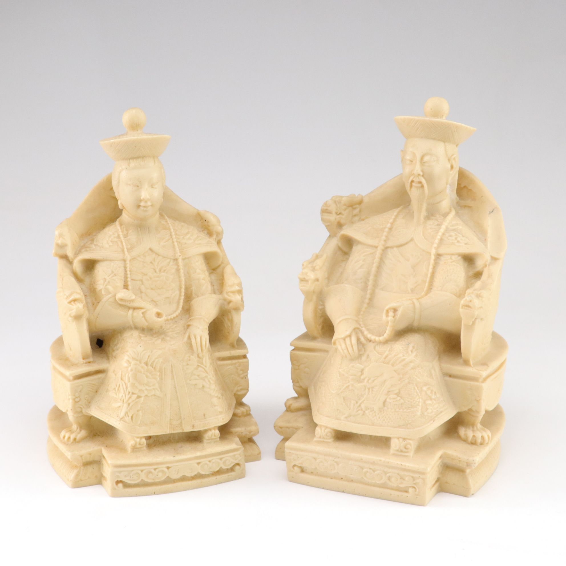 Chinese Emperor and Empress Figurines