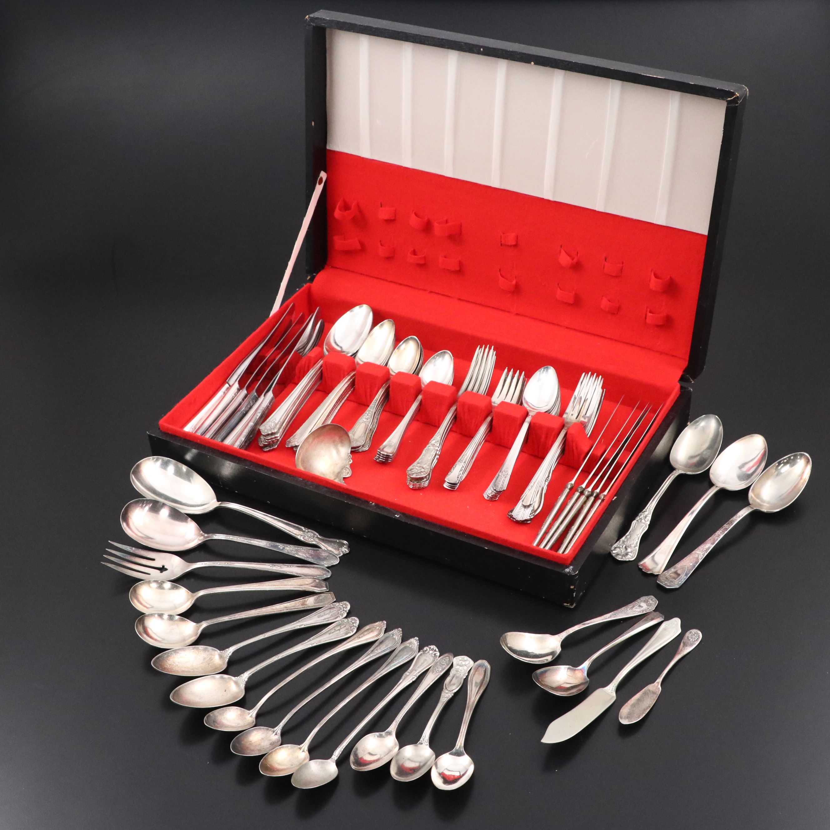 Oneida "Everlasting" with Other Silver Plate Flatware, Mid to Late 20th Century