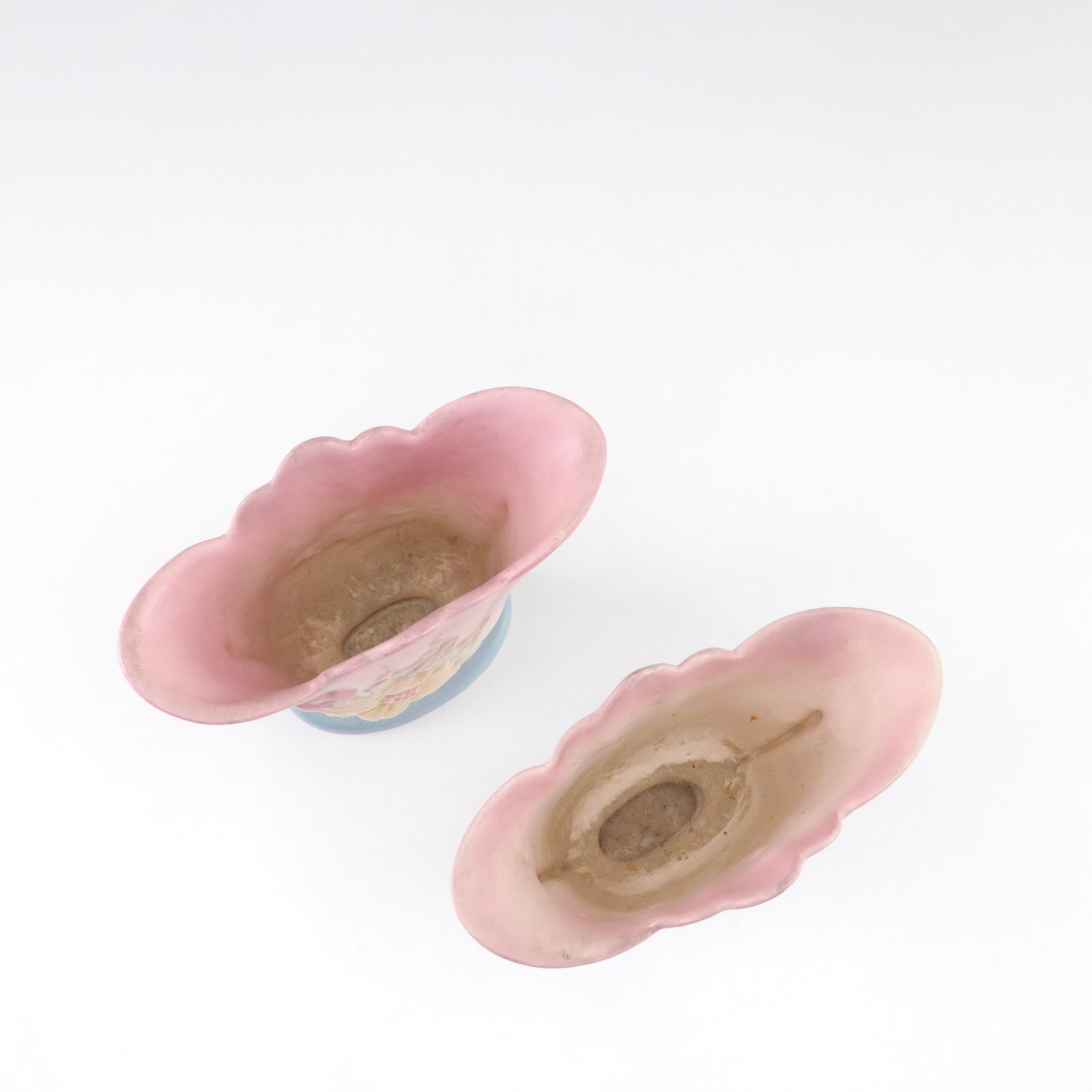 Pair of Hull Pottery "Magnolia" Ceramic Vases, Mid to Late 20th Century