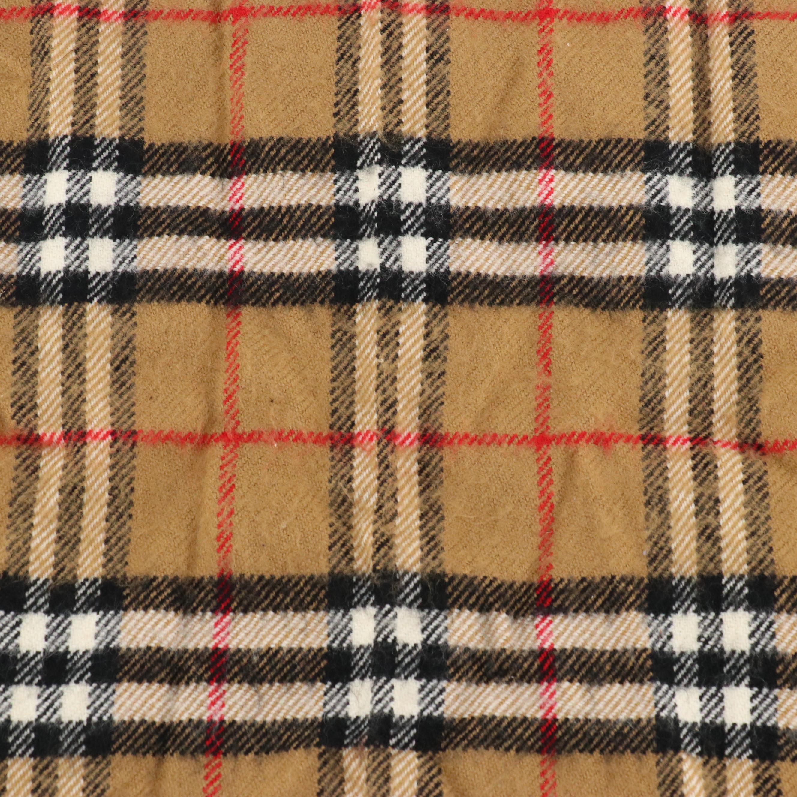 Burberrys Vintage House Check Lambswool Fringe Scarf