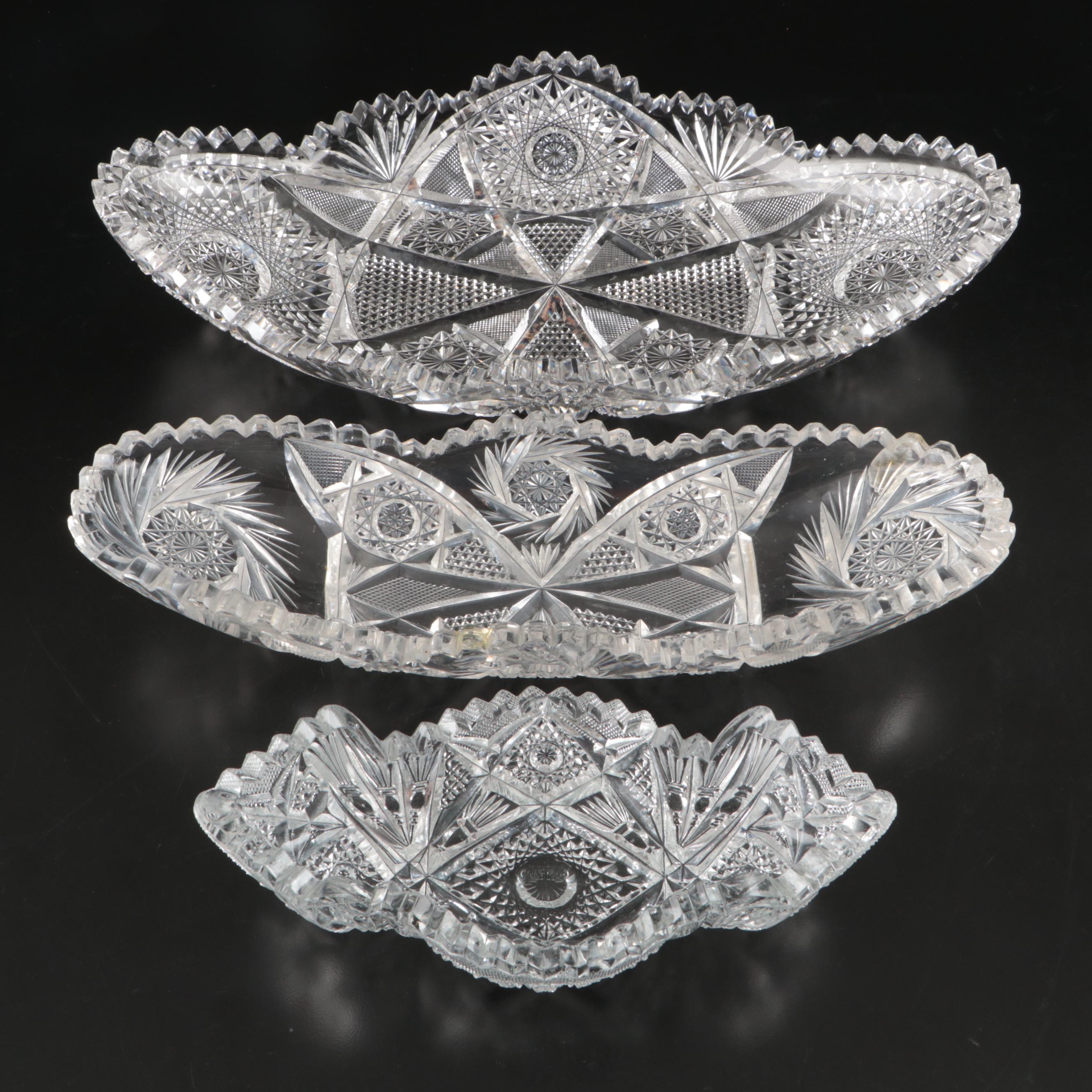 Imperial Glass and Other Crystal Cut Serving Dishes