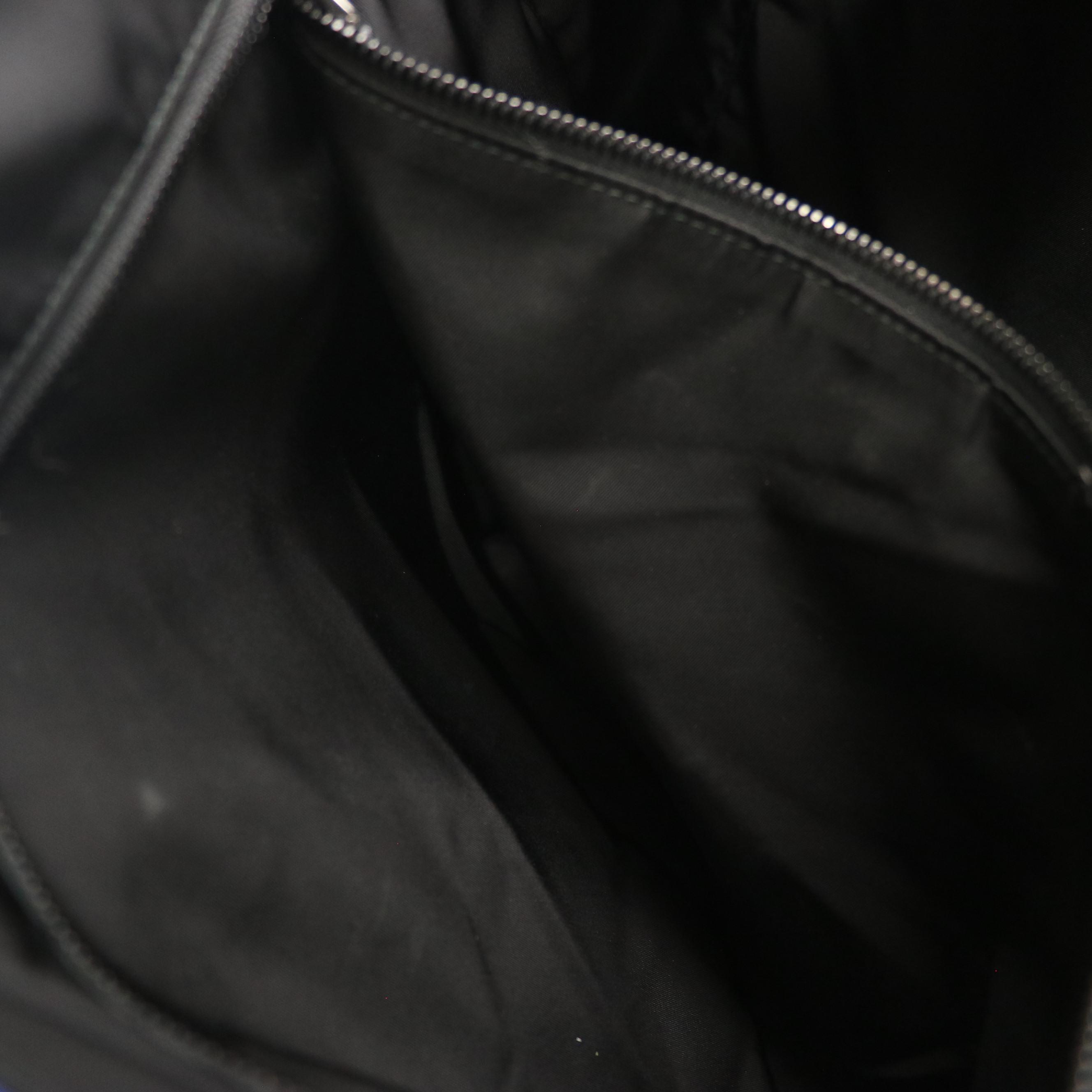 Prada Radar Printed Tessuto Nylon Tote Bag with Black Leather Trim