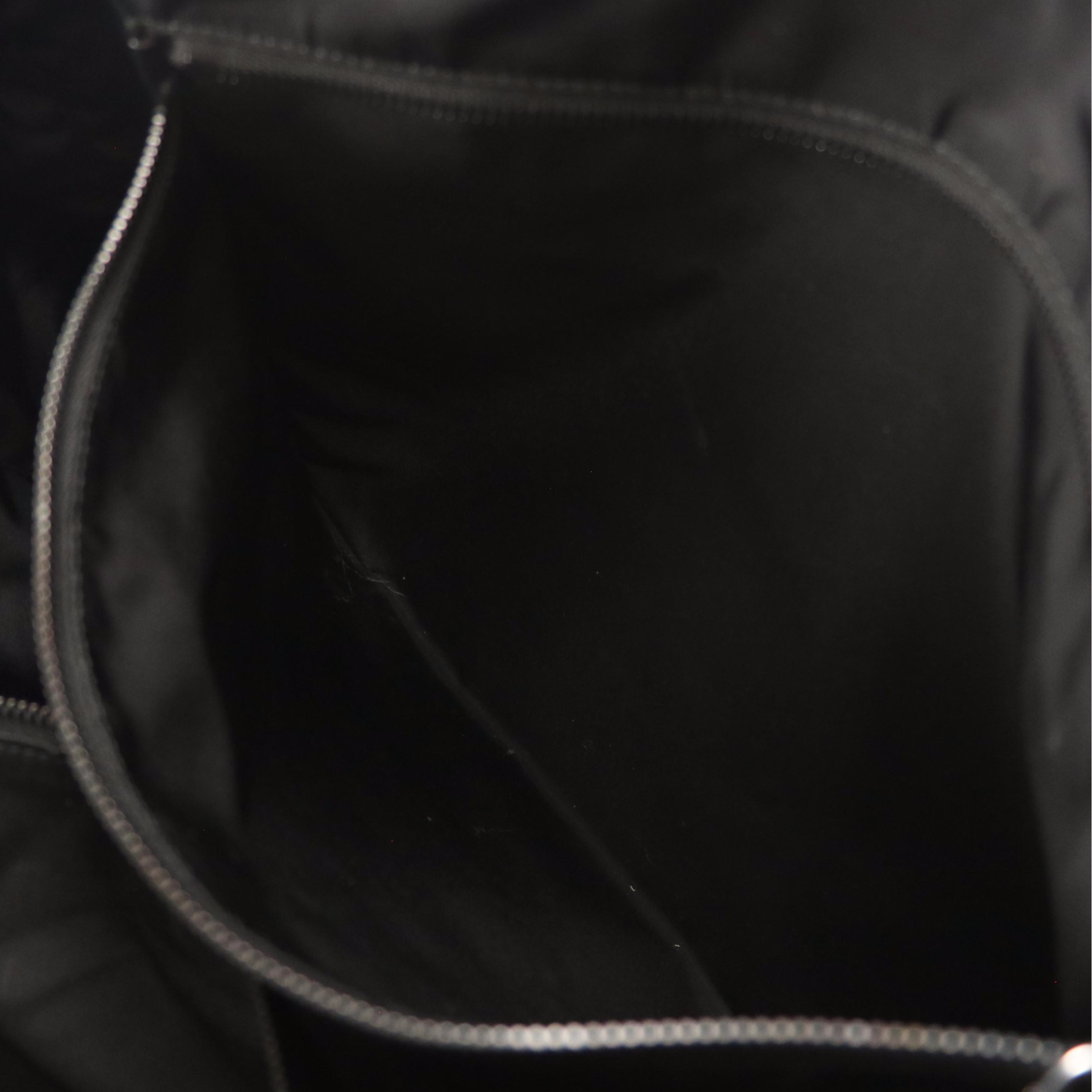 Prada Radar Printed Tessuto Nylon Tote Bag with Black Leather Trim