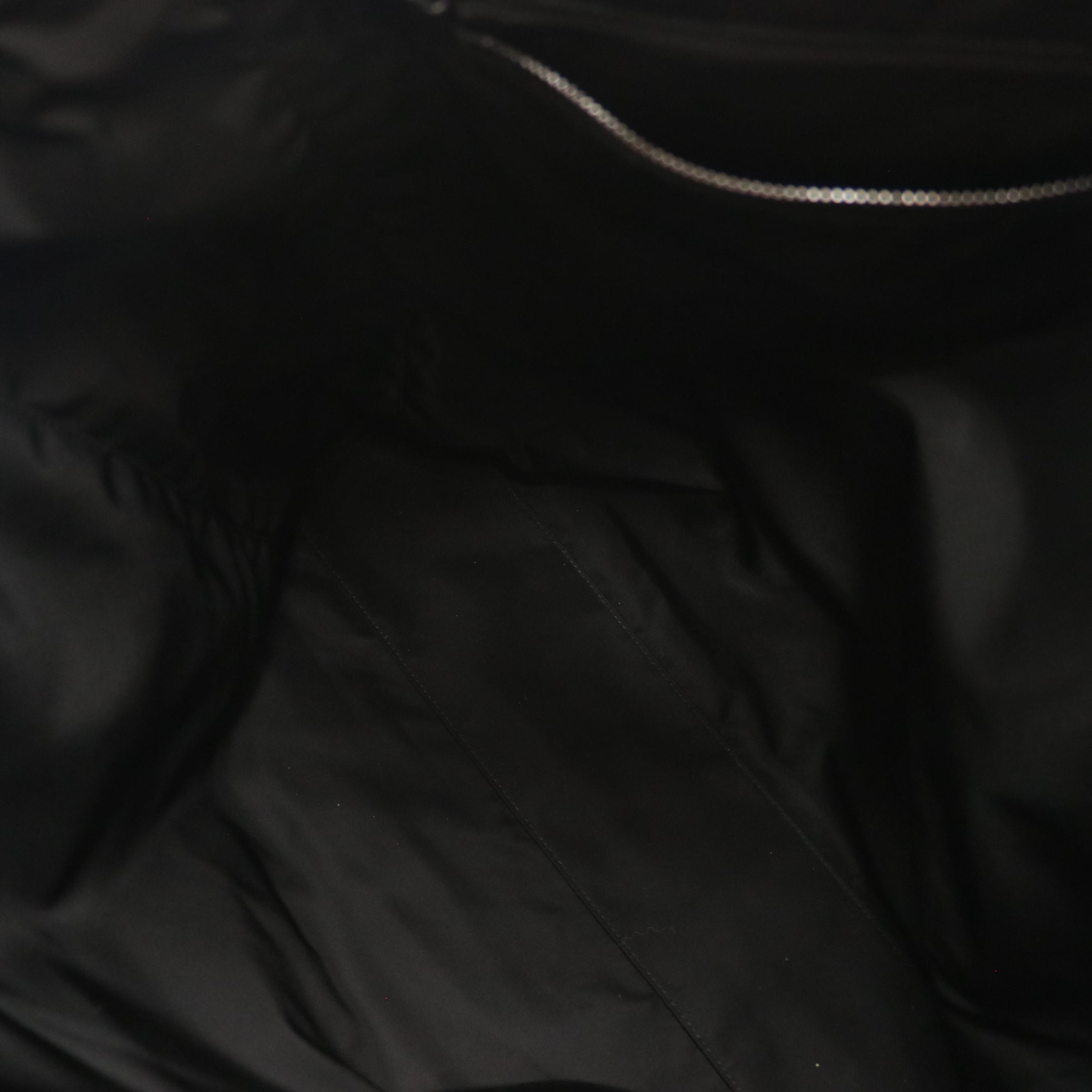 Prada Radar Printed Tessuto Nylon Tote Bag with Black Leather Trim