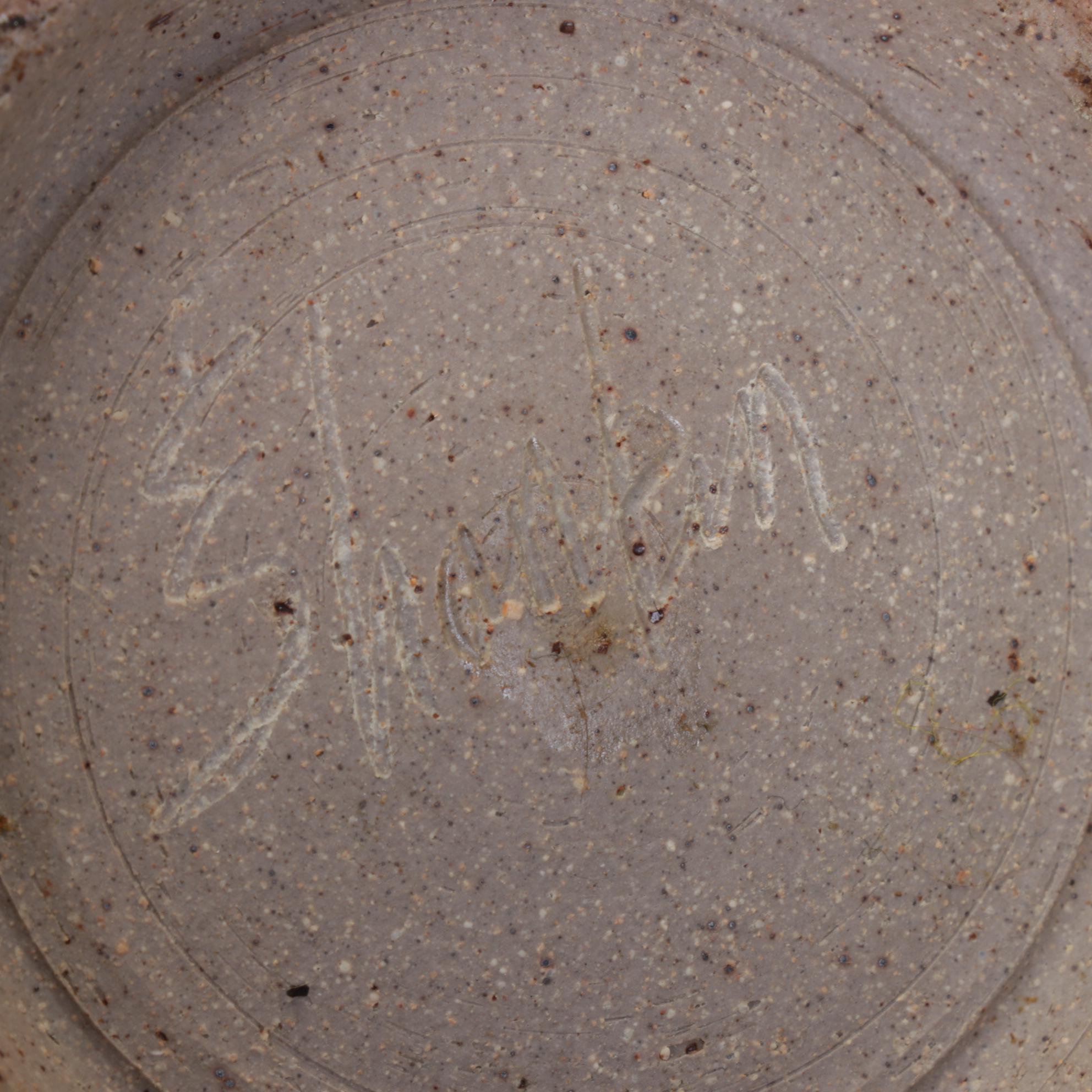 Wheel Thrown Stoneware Pottery Bowl with Raku Fired Vase