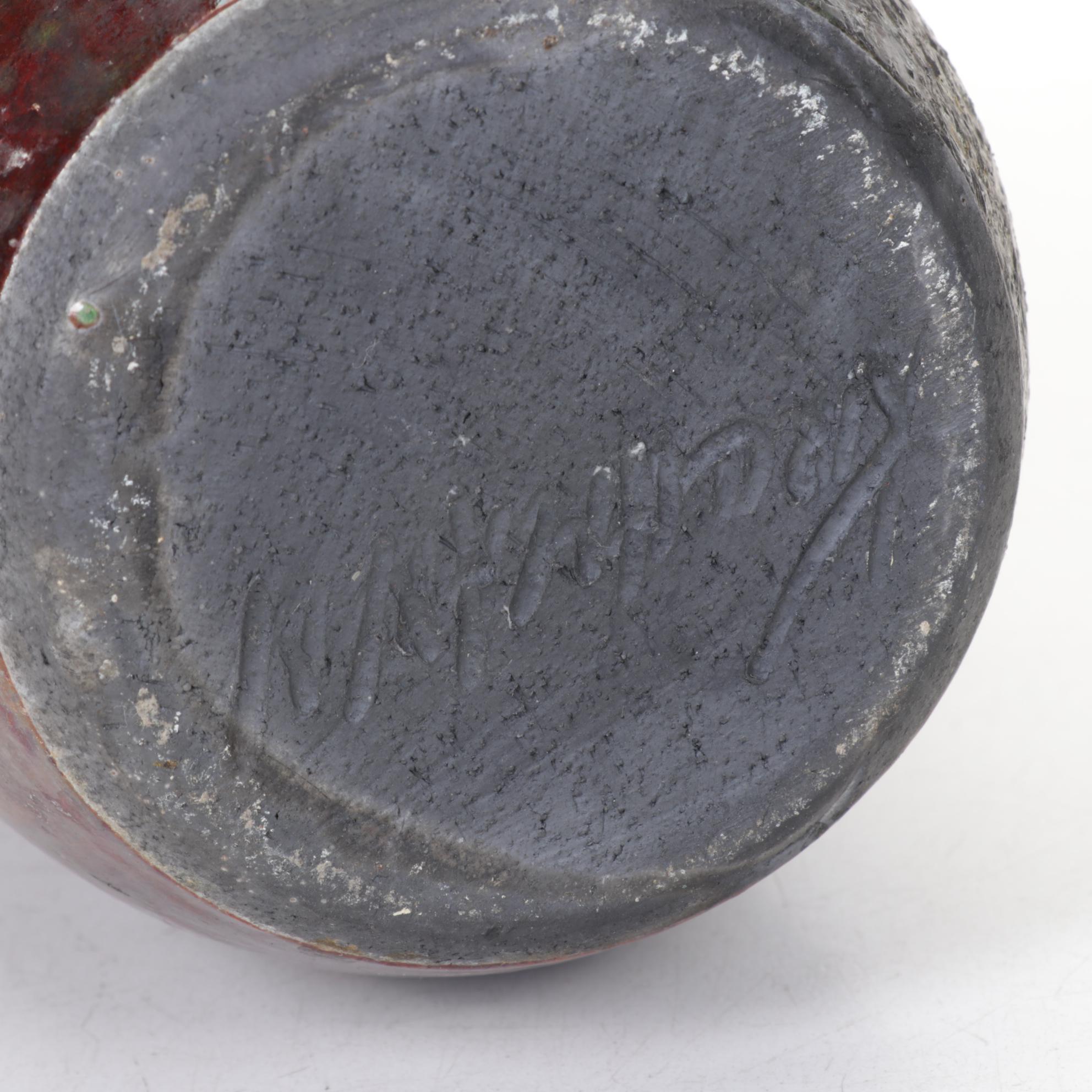 Wheel Thrown Stoneware Pottery Bowl with Raku Fired Vase