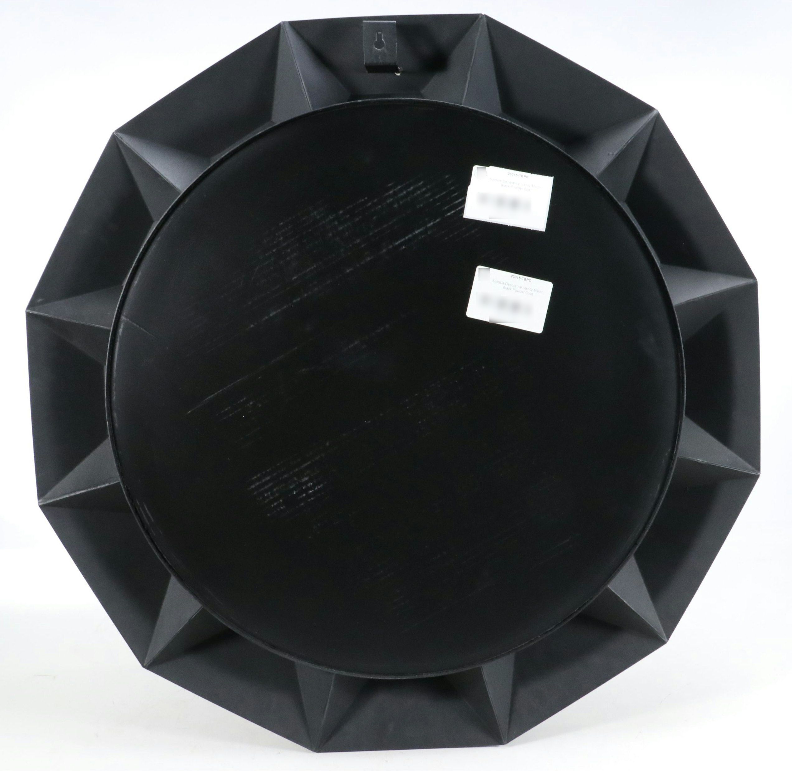 Modernist Style Matte Black Metal Framed Vanity Mirror